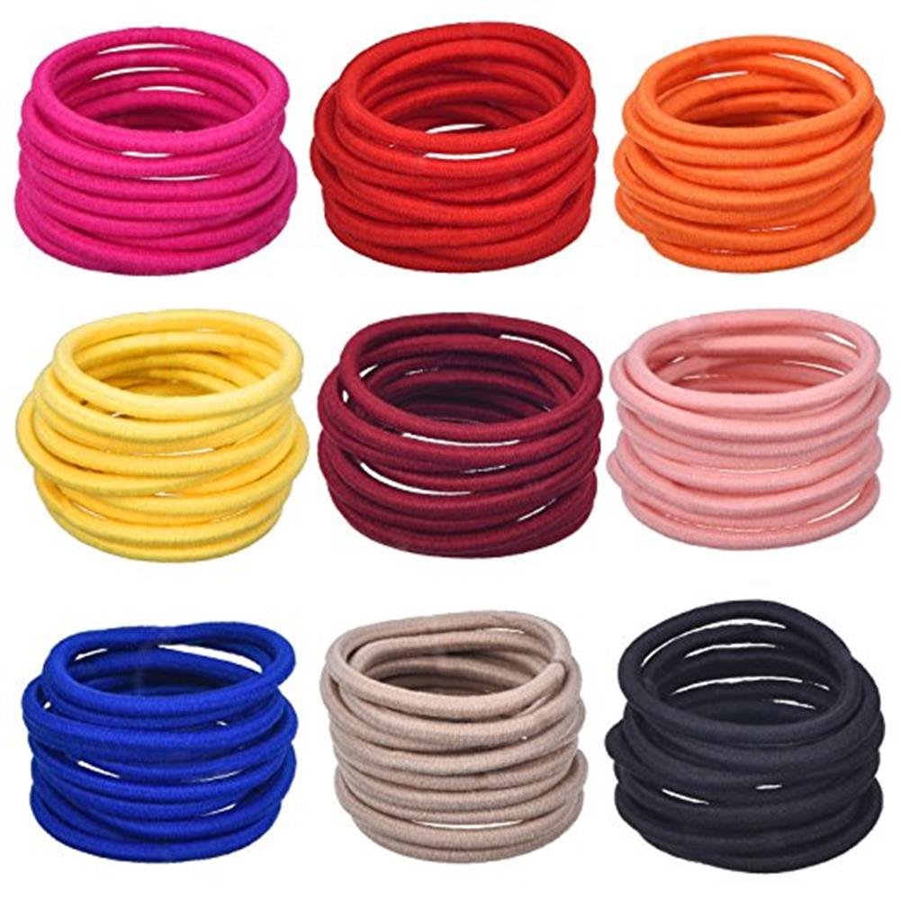 20 Pcs, Light Blue: La Tartelette 4 Mm Elastic Bands Hair Ties Children Rubber Hair Headbands - 20 Pcs (Light Blue)