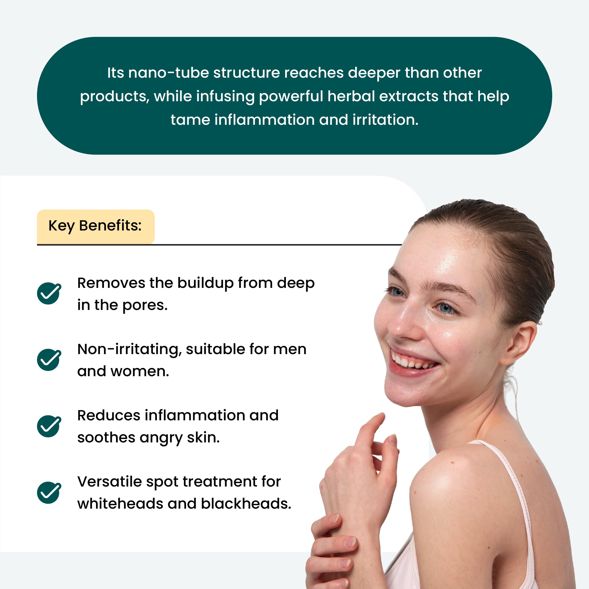 Natural Clear Acne Facial Mask | Fast-Acting Treatment for Zits, Spots, Blemishes, Whiteheads & Blackheads | Targets Root Cause of Breakouts | All-Natural Ingredients | 2oz