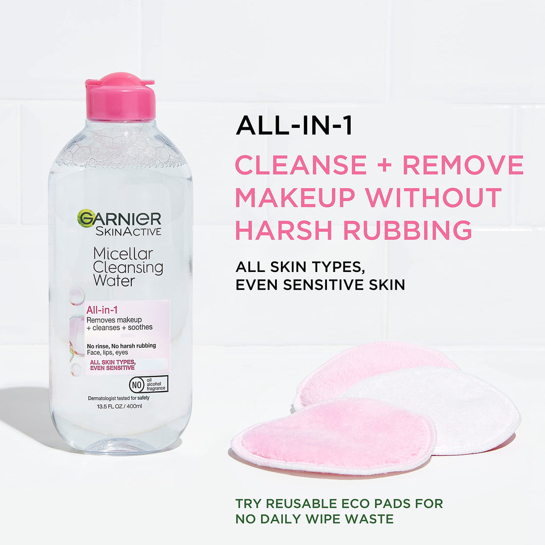 Garnier SkinActive Micellar Cleansing Water, For All Skin Types, (Pack of 2)
