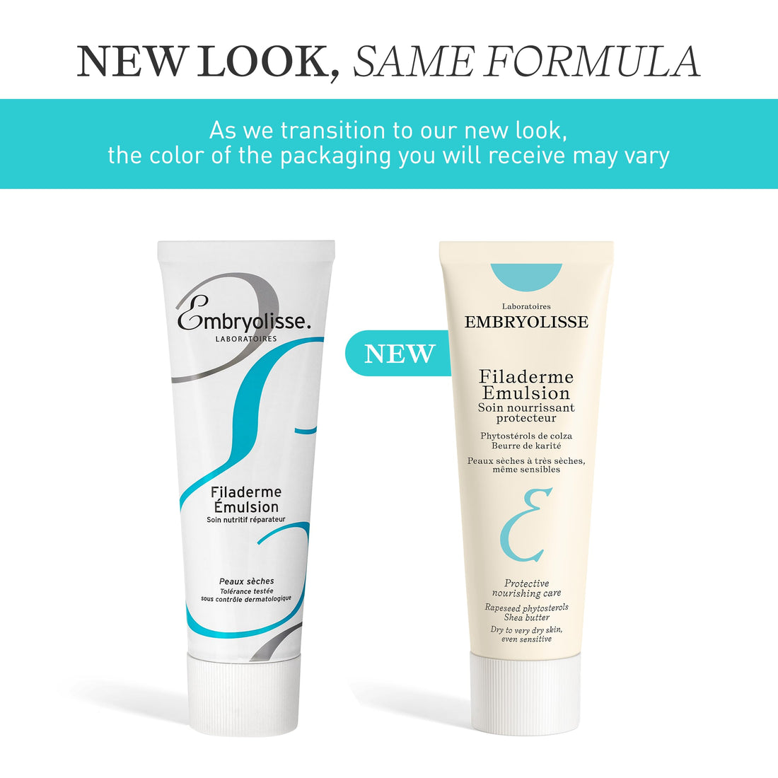 Embryolisse Filaderme Emulsion Face Moisturizer, Intensive Repair for Dry Skin, with Aloe Vera & Shea Butter, 2.54 Fl Oz