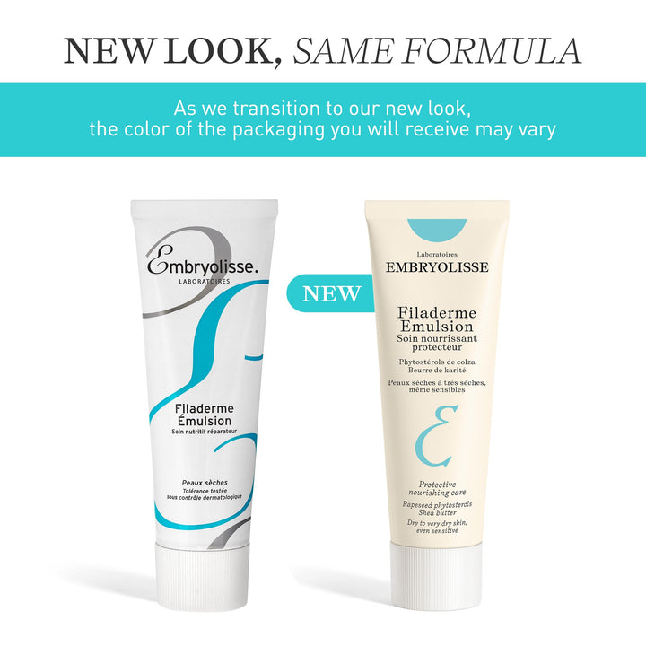 Embryolisse Filaderme Emulsion Face Moisturizer, Intensive Repair for Dry Skin, with Aloe Vera & Shea Butter, 2.54 Fl Oz