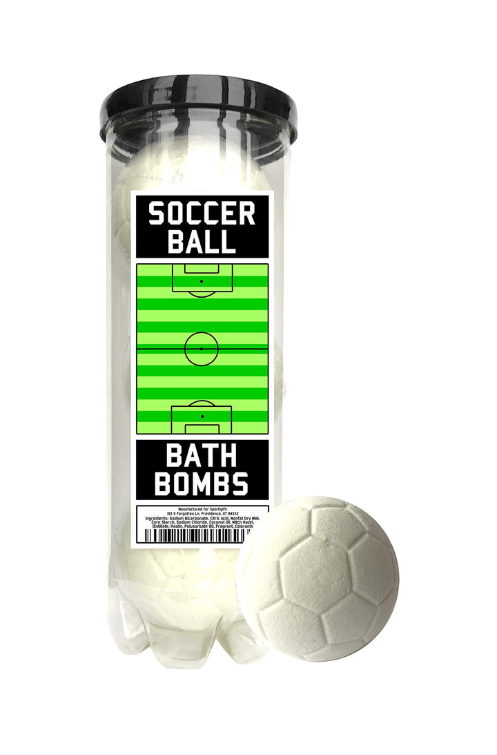 Soccer Ball Bath Bombs - 3 pack - Soccer Gifts - Luxury Scented Bath Bomb Fizzies - Great Gift for Soccer players, Teammates, Opponents, Soccer Clubs and Leagues, Birthdays, Men, Boys, Women, Girls