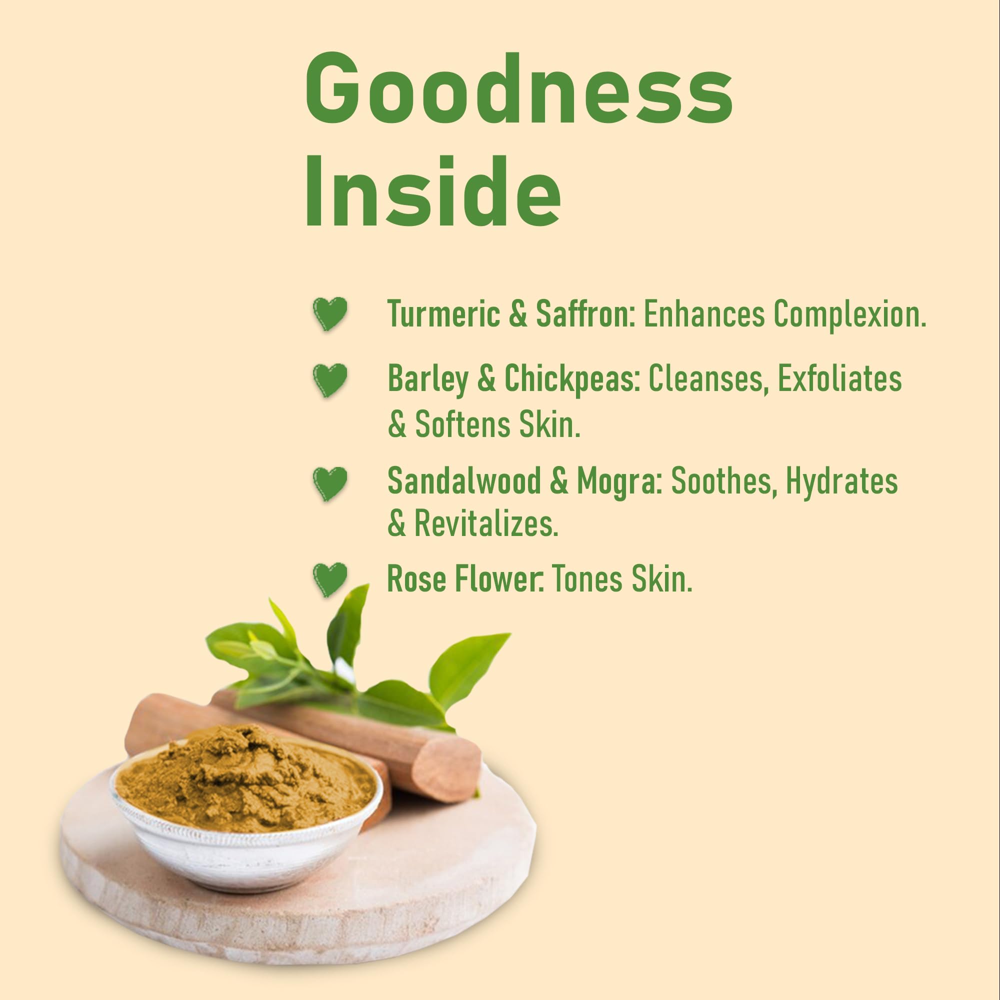 minature Ubtan Face and Body Pack | Turmeric, Barley, Chickpeas, Neem, sandalwood, Mogra flower, Saffron and Rose Petal | Remove Acne | Pure & Natural Traditional skincare |1 Stop Solution |227g