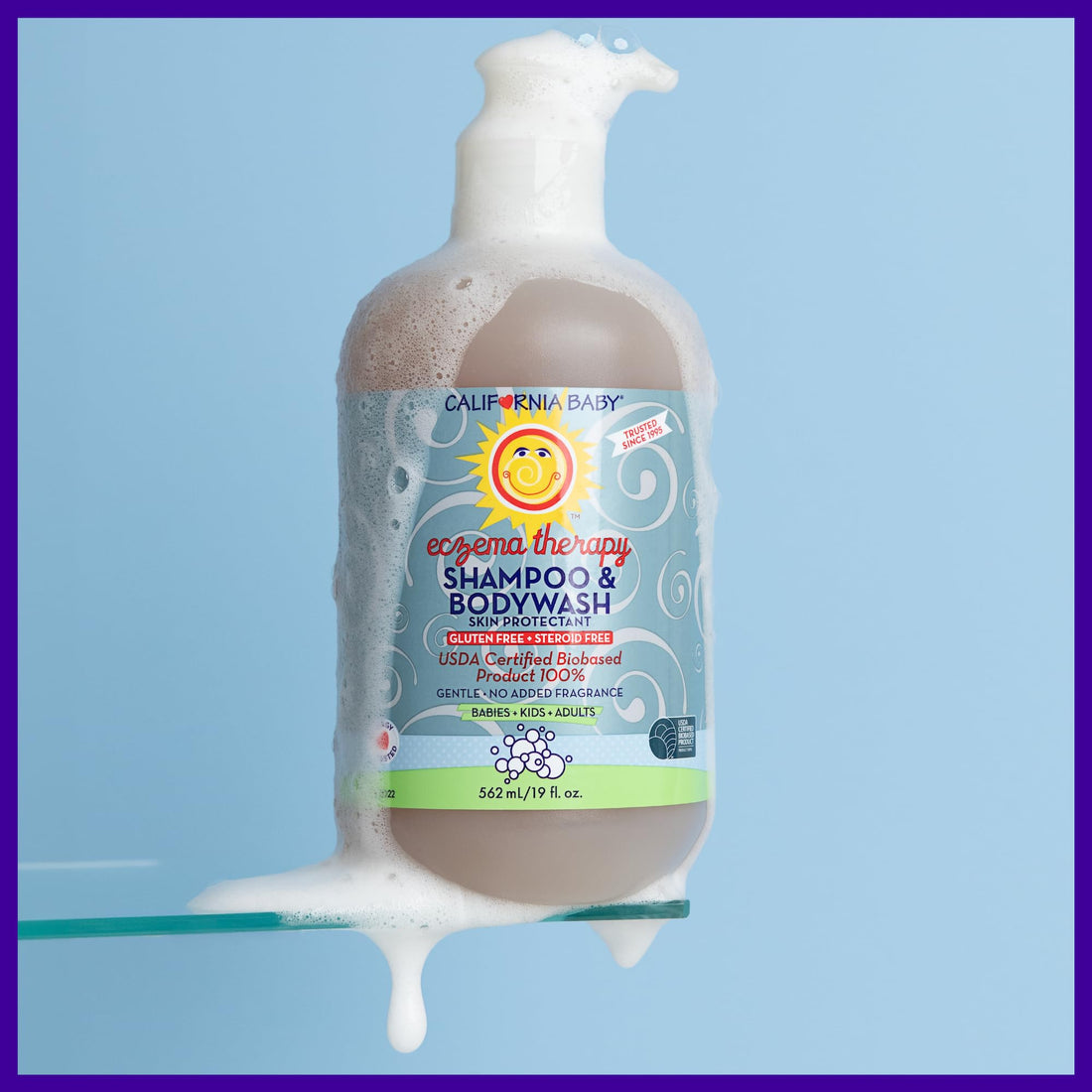 California Baby Eczema Unscented Shampoo & Body Wash | Soothes Irritation | 100% Plant-Based | Allergy-Friendly | Steroid-Free | 251 mL / 8.5 oz.