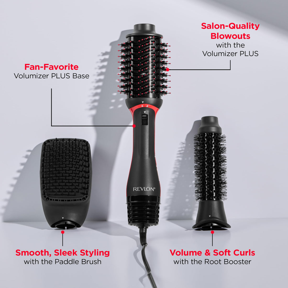 REVLON 3-in-1 Multi-Styler - Dry, Curl, Smooth, Shape and Volumize in One-Step - Blow Dryer Brush, Heated Styler and Hair Straightening Brush in One, Gorgeous Salon Blowouts Without The High Price