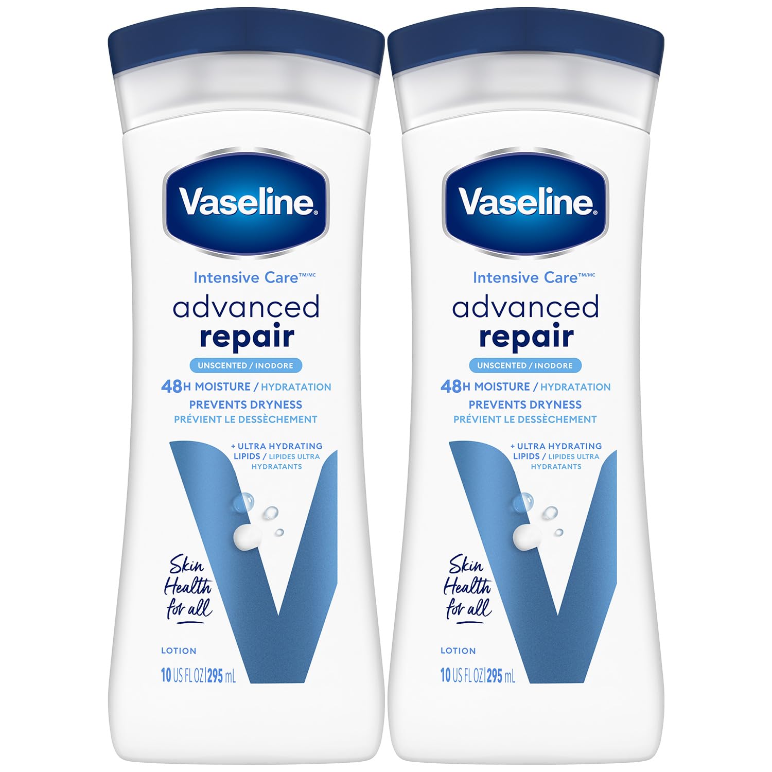 Vaseline Intensive Care Advanced Repair Fragrance Free Body Lotion 2-Pack 10 oz each