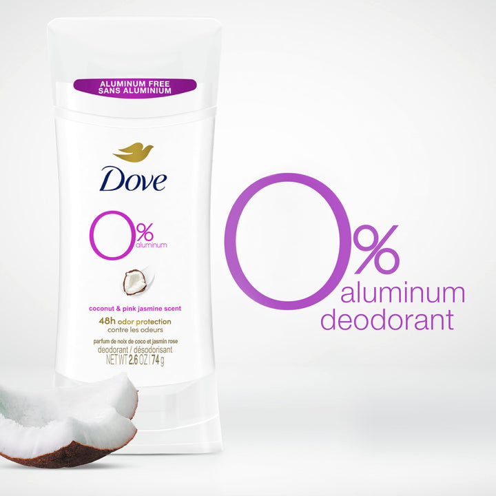 Dove Female Deo Aluminum Deodorant Floral Scent Spray, Coconut And Pink Jasmine, 2.6Oz (Pack Of 3)