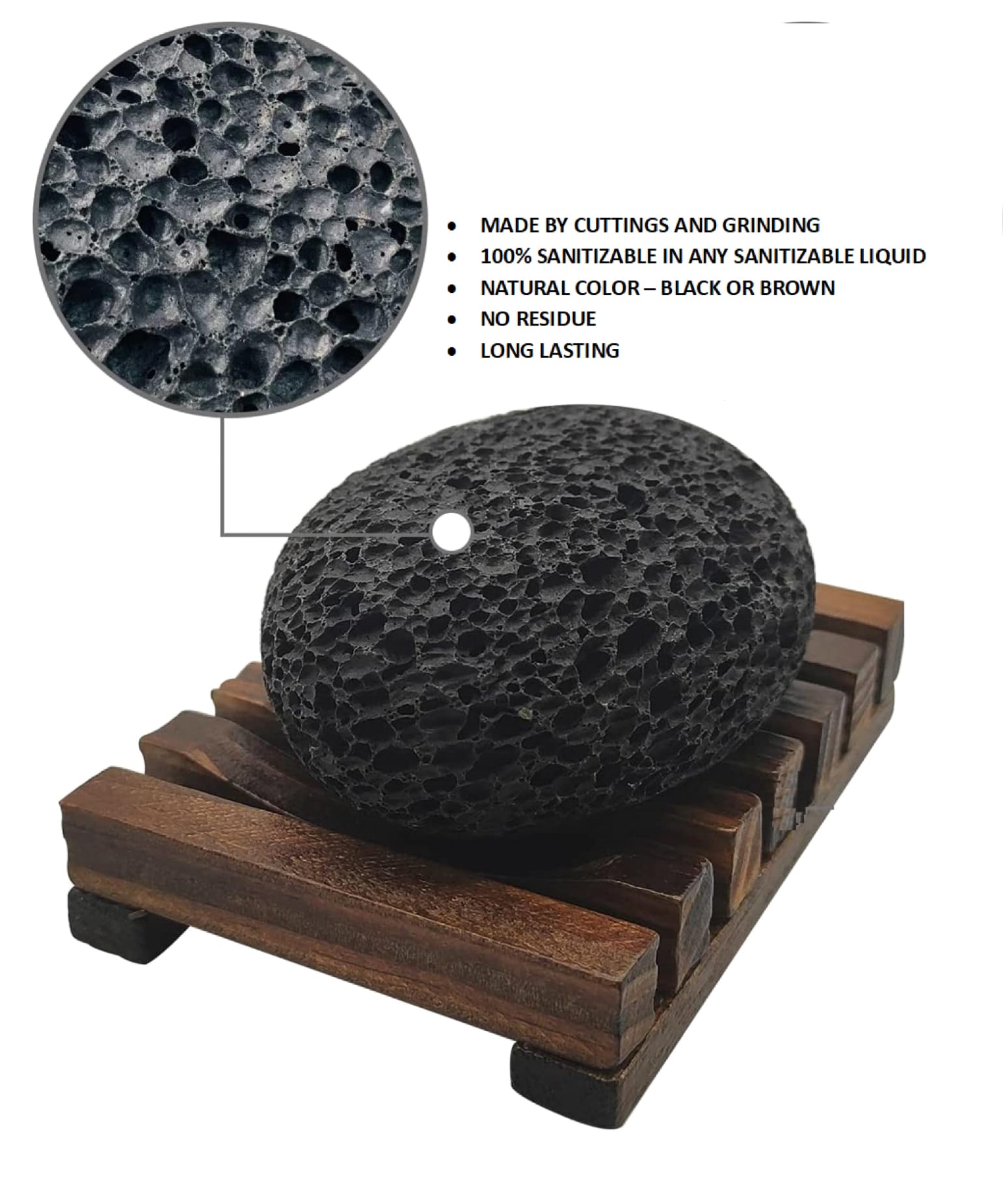 Cuccio Naturale Natural Earth Lava Pumice Stone Foot & Elbow Pumice | Premium Scrubber Callus Remover for Feet Hands & Body | Perfect Pedicure Beauty Tools for Exfoliation to Remove Dead Skin - 104g