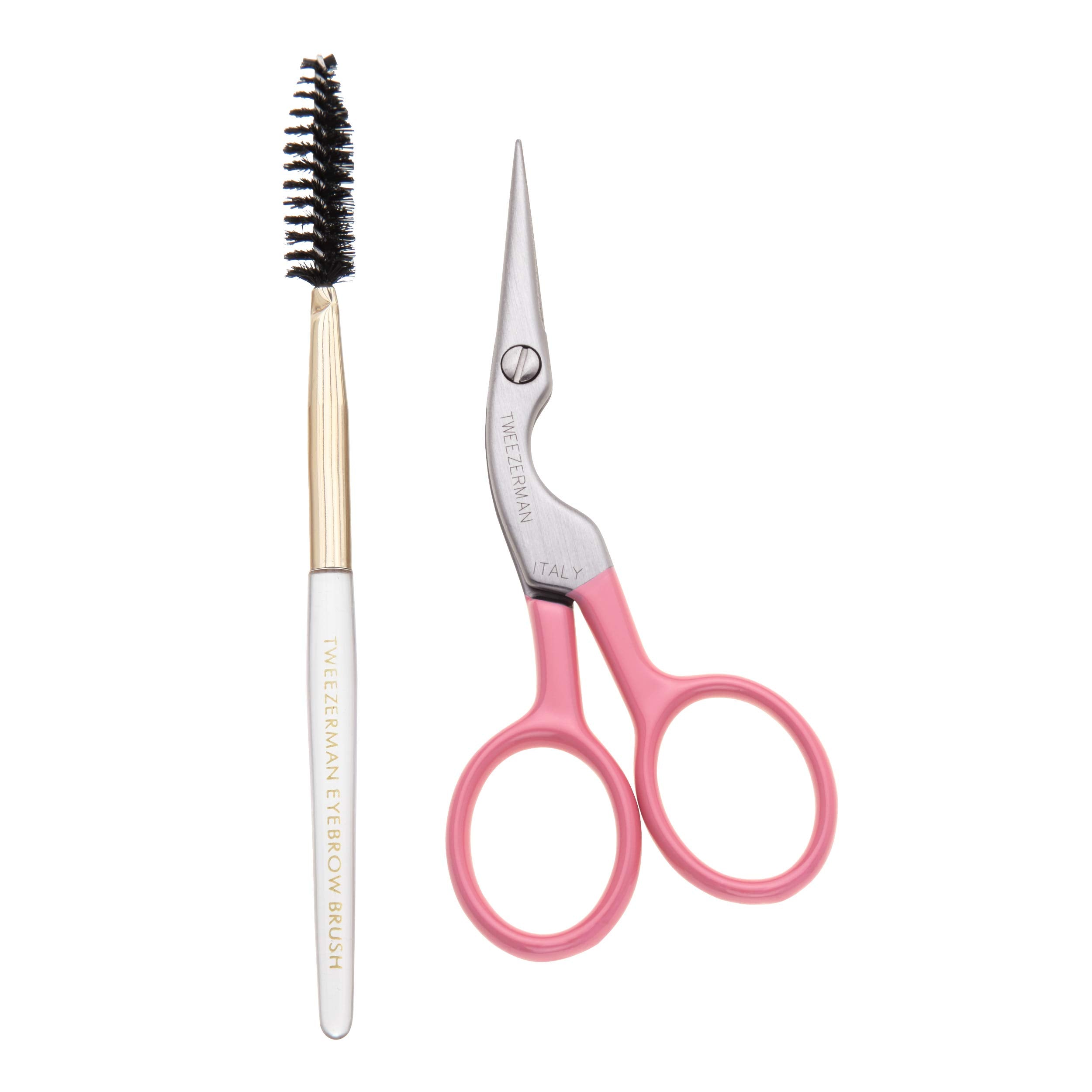 Tweezerman Amazon Exclusive Rose Tea Brow Shaping Scissors & Brush