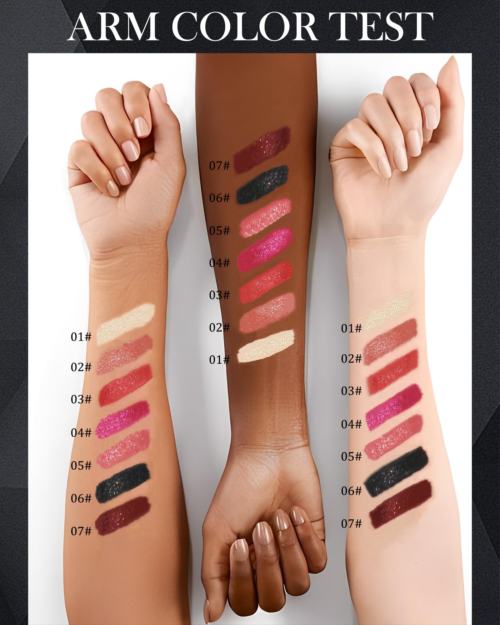 Diamond Glitter Matte Lipstick,Rose Red Tinted Lip Gloss,Metallic High Pigment Lip Stain Lipstain,Longlasting Waterproof Non-Stick Lipgloss Lipstick,Shimmer Lip Blam Tint,Makeup Gift for Women-04