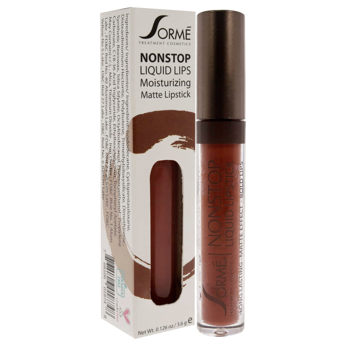 Delight 270 : Sorme Cosmetics Nonstop Liquid Lipstick, Delight 270, 0.126 Fluid Ounce