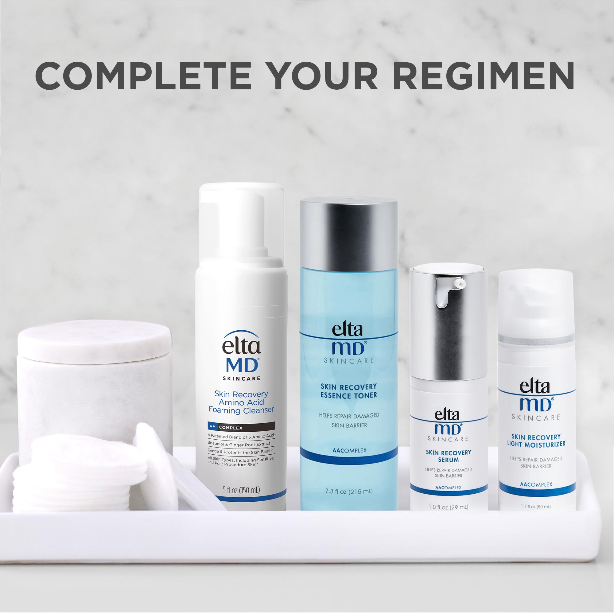 EltaMD Skin Recovery Amino Acid Foaming Facial Cleanser, Gentle Face Cleanser for Sensitive Skin, 5.0 Fl Oz