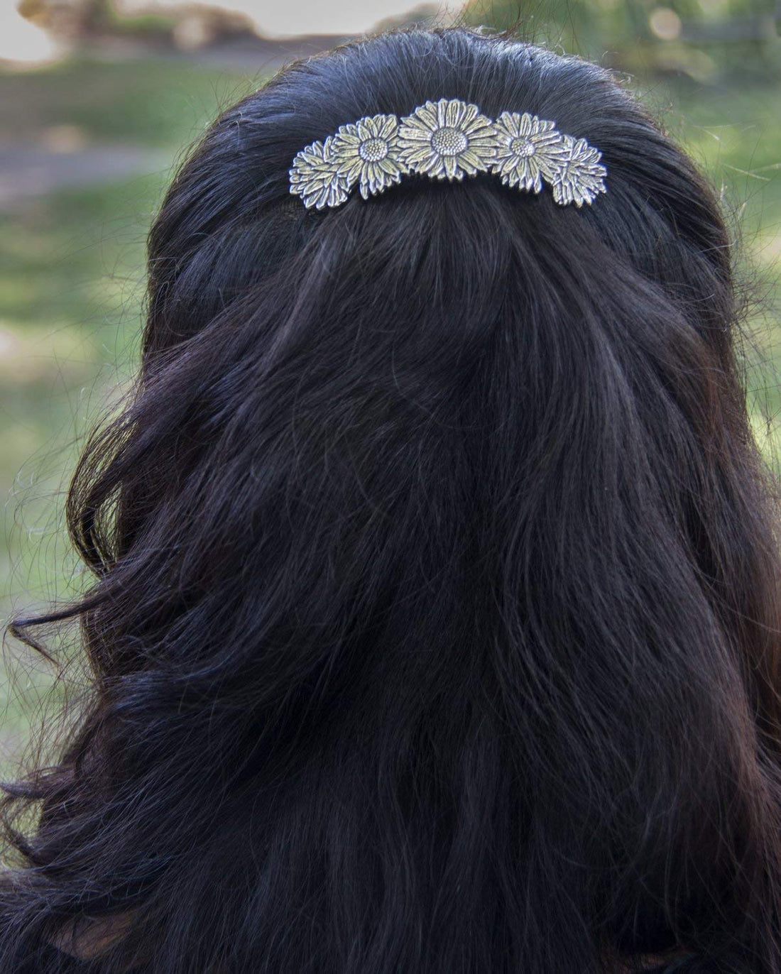 Hair Clip | Barrette | Daisies | Handmade in the USA by Oberon Design