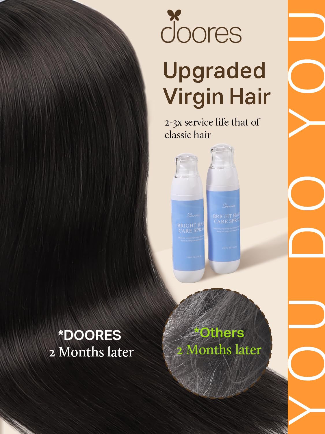 DOORES 20pcs Human Hair Extensions Tape in Remy Dark Brown Tape in Hair Extensions Real Hair Glue in Extensions Straight 50g 20 Inch