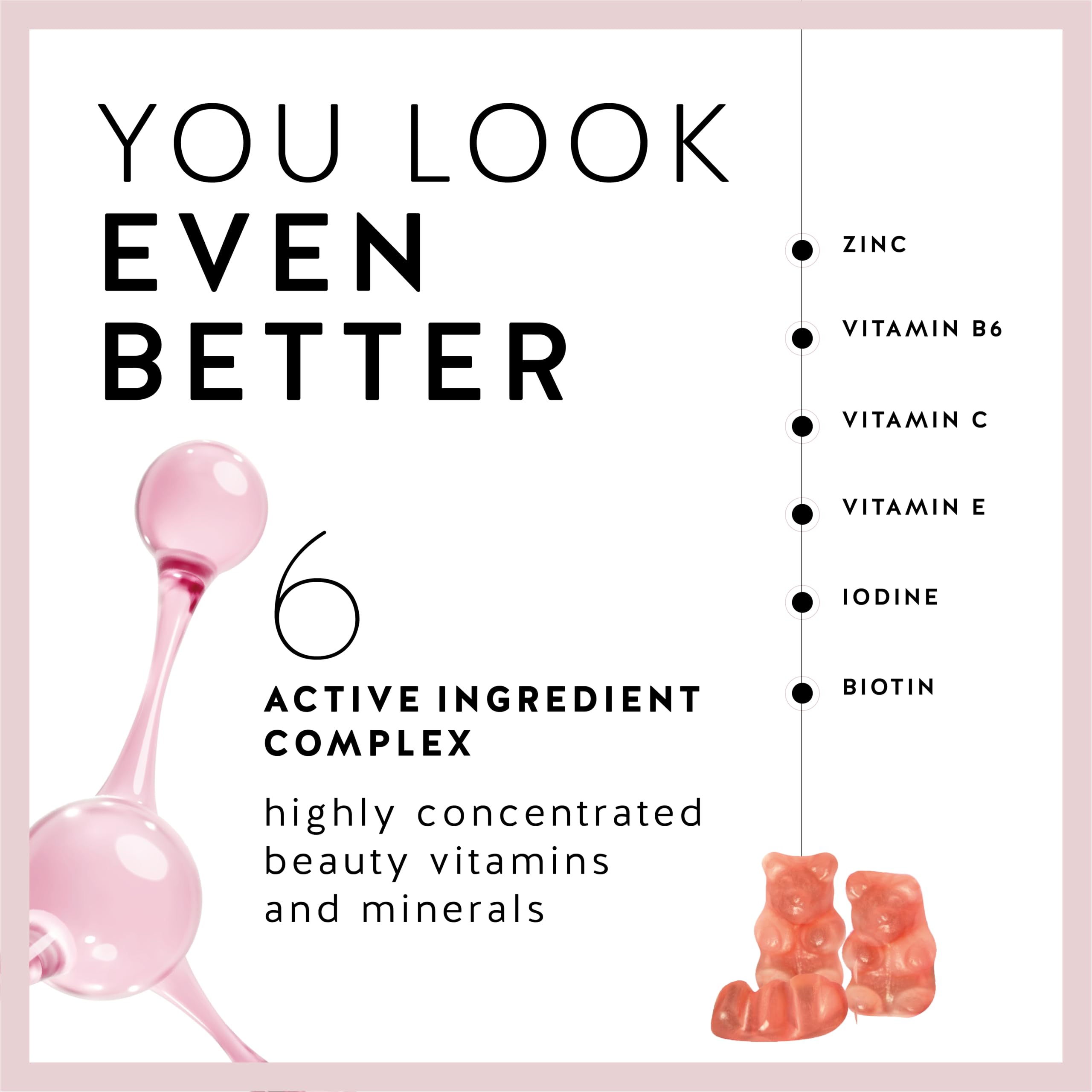 Biotin Gummies for Hair, Skin & Nails. 5,000 mcg High Potency Vegan Vitamins for Faster Hair Growth, Stronger Nails & Healthy Skin. with Vitamins C & E, 90 Gummies