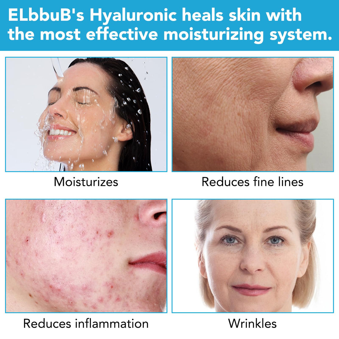 Hyaluronic Acid Serum for Face - 120ml Anti-Aging, Moisturizing Wrinkle Serum for Erasing Fine Lines and Wrinkles Soft Hydrating Easy Absorption Anti Aging Serum