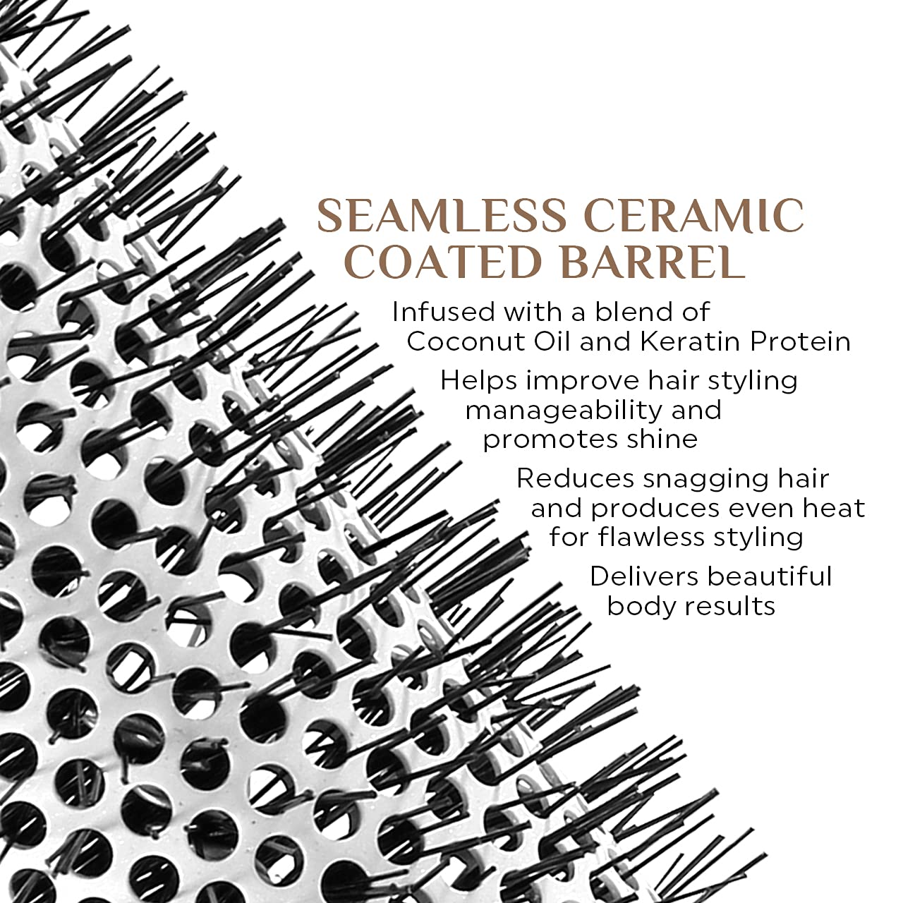 Cricket Ultra Smooth Coconut Thermal 370 Round Brush