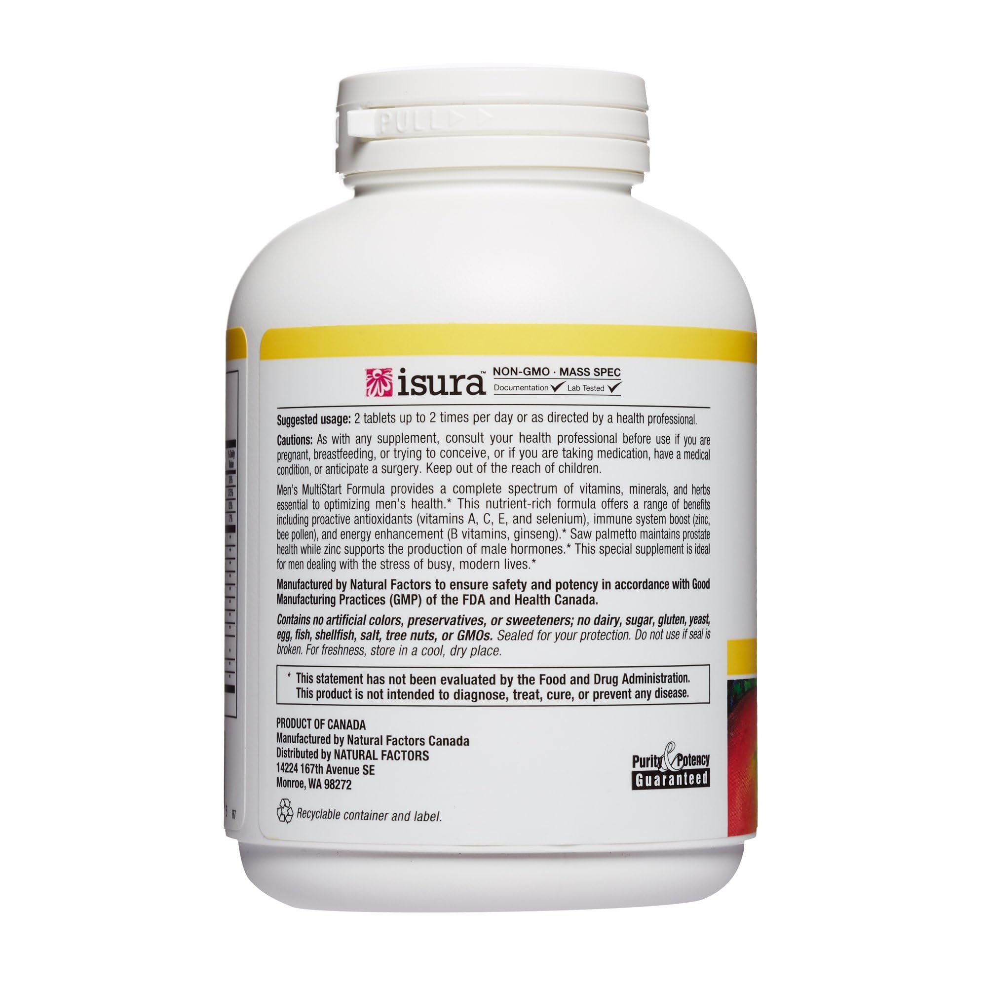 Natural Factors dr. Murray multistart« Men's 120 tabs (Multi-Pack)