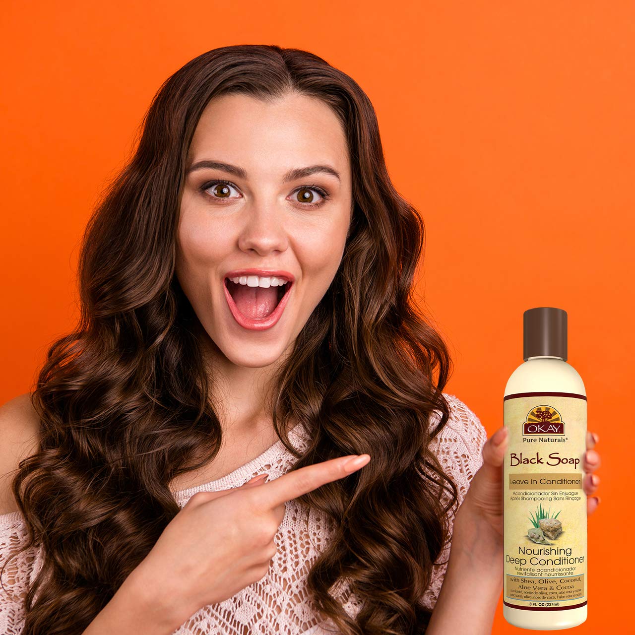 OKAY African Black Soap Leave In Conditioner, 8 Fluid...