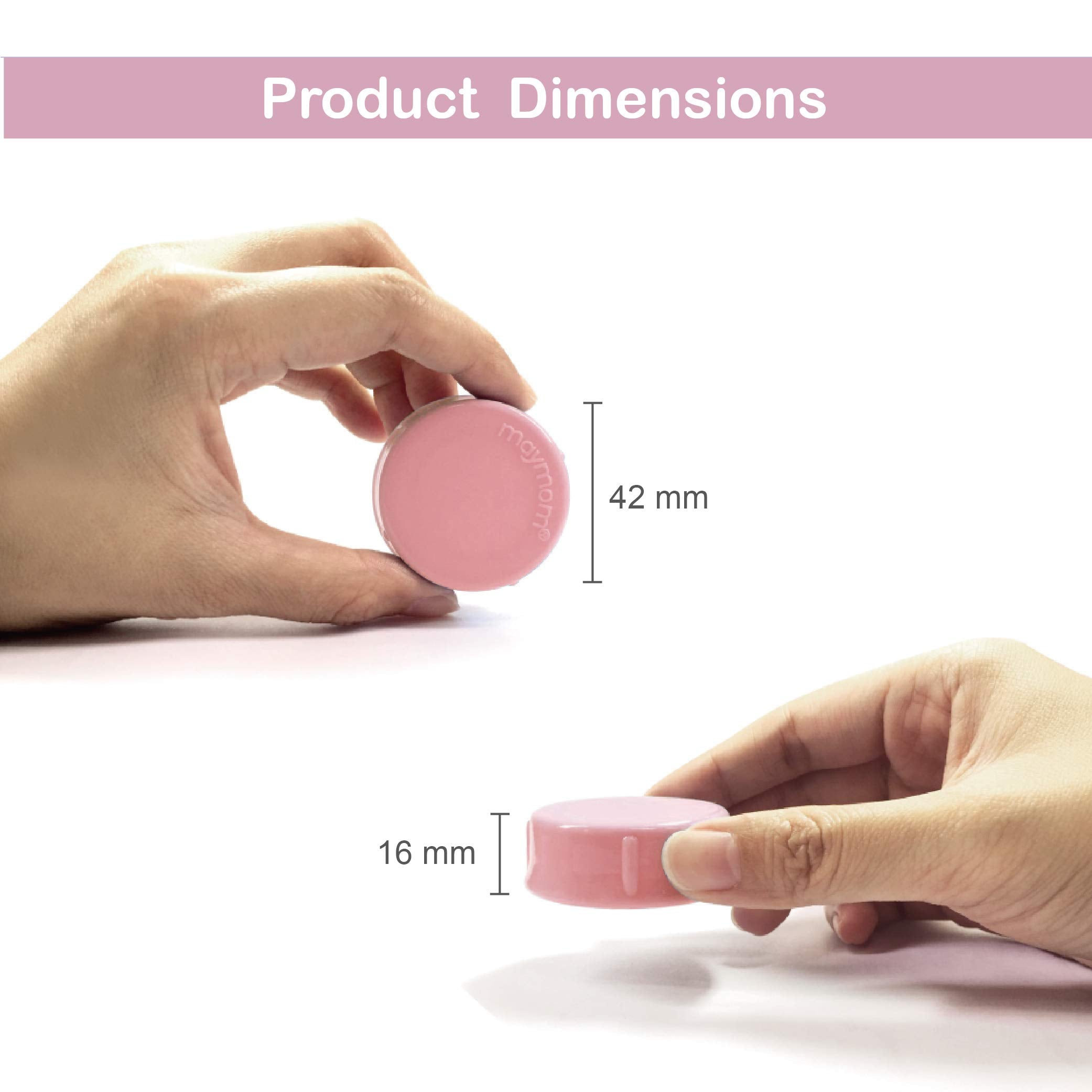 Maymom Solid Lids with Sealing Ring for Standard Sized Bottles; Bottles Lids Compatible with Medela Bottles, Ameda, and Small Sized Nuk, Playtex, Gerber Bottles; 8pc (Pink)