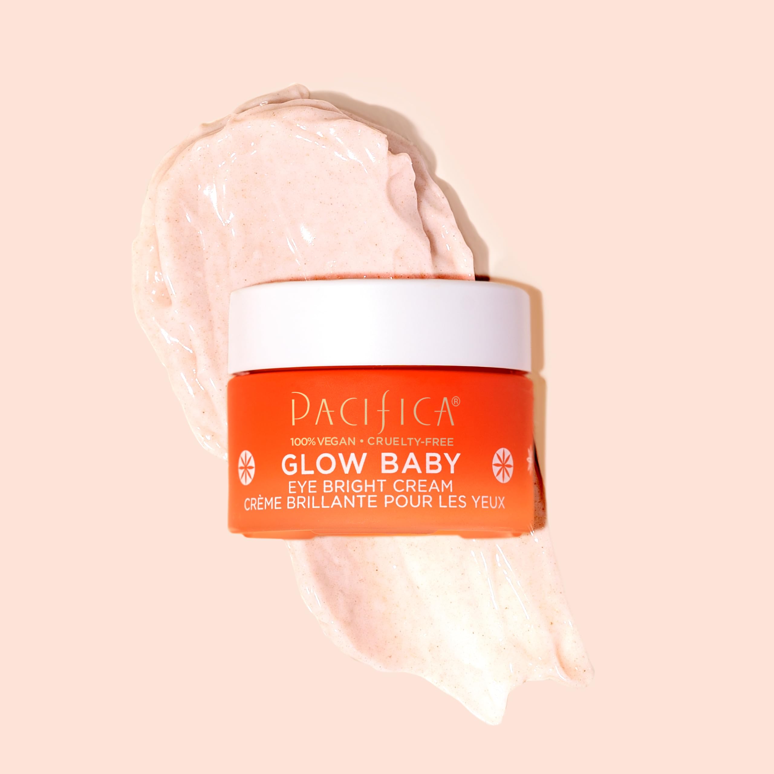 Pacifica Beauty, Glow Baby Eye Bright Daily Under Eye Cream, Vitamin C, Caffeine, Hyaluronic Acid, For Fine Lines, Puffiness and Dark Circles, Fragrance Free, Clean Skin Care, Vegan + Cruelty Free