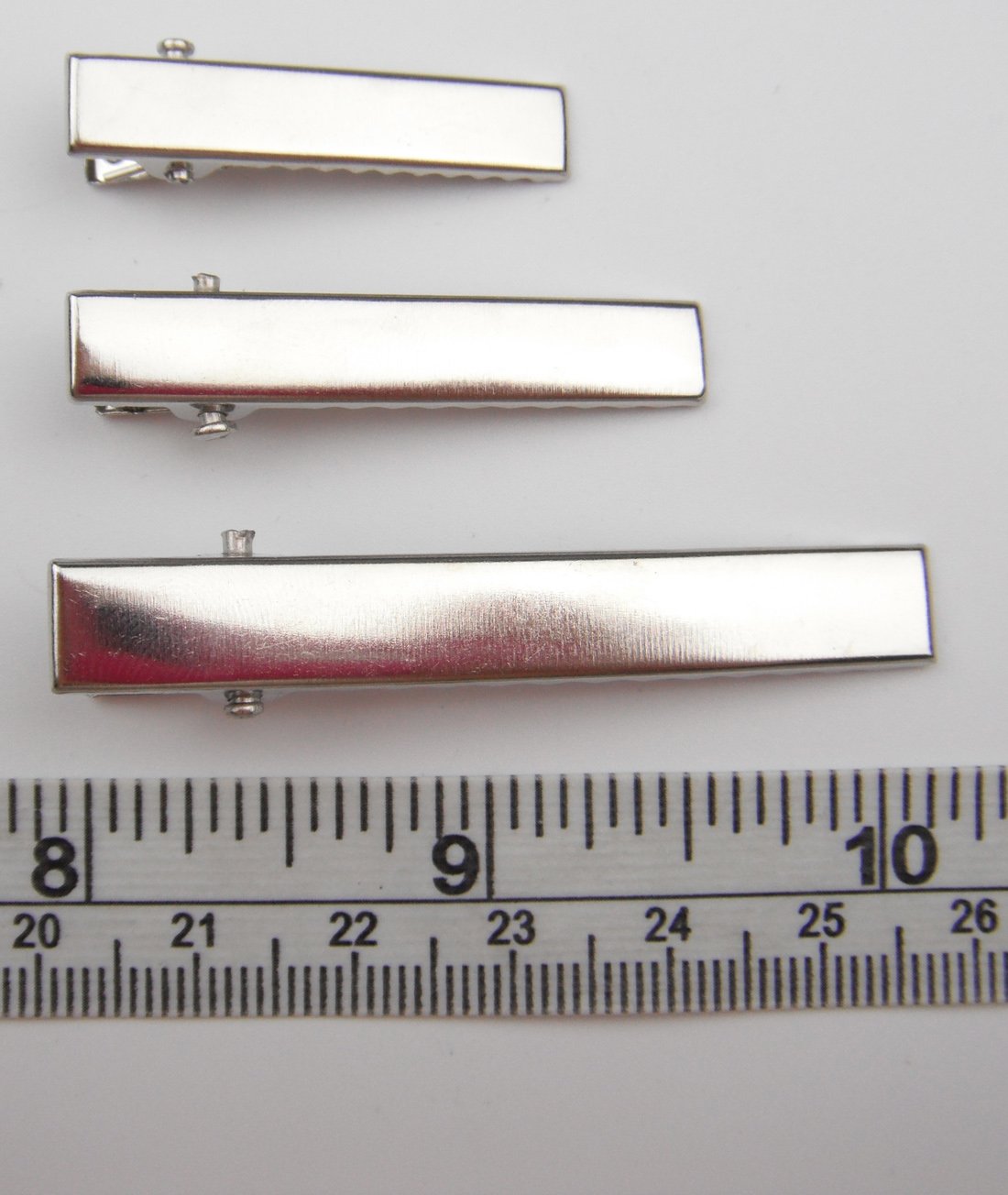 ALL in ONE DIY Hair Clip Kit: Assorted Size Flat Single Prong Metal Alligator Clip 33mm 40mm 58mm (30pcs)