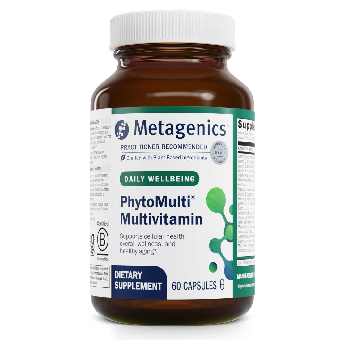 Metagenics PhytoMulti Multivitamin - Daily Multivitamins with Phytonutrients - Multivitamin for Men & Women - PhytoMulti Multivitamin Supplement - with Zinc & B6 Vitamins - 60 Capsules