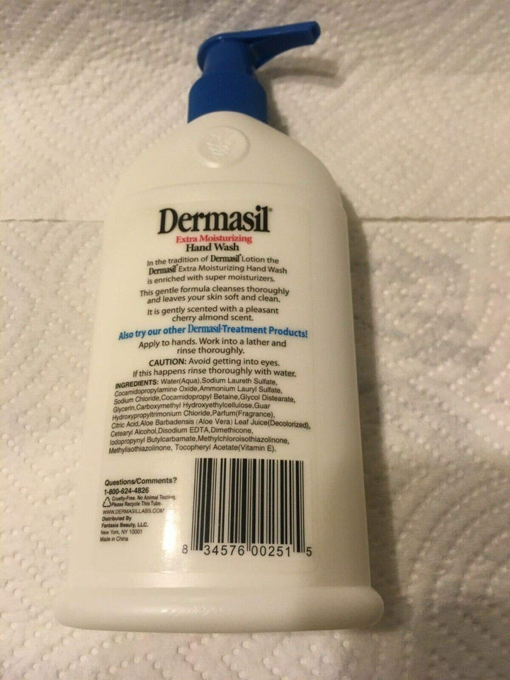 Dermasil Extra Moisturizing Hand Wash enriched with moisturizing Dermasil formula 8 Fl Oz (2 Pack)