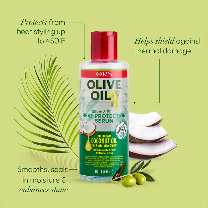 Organic R/S Root Stimulator Olive Oil Heat Protection Serum, 6 Ounce