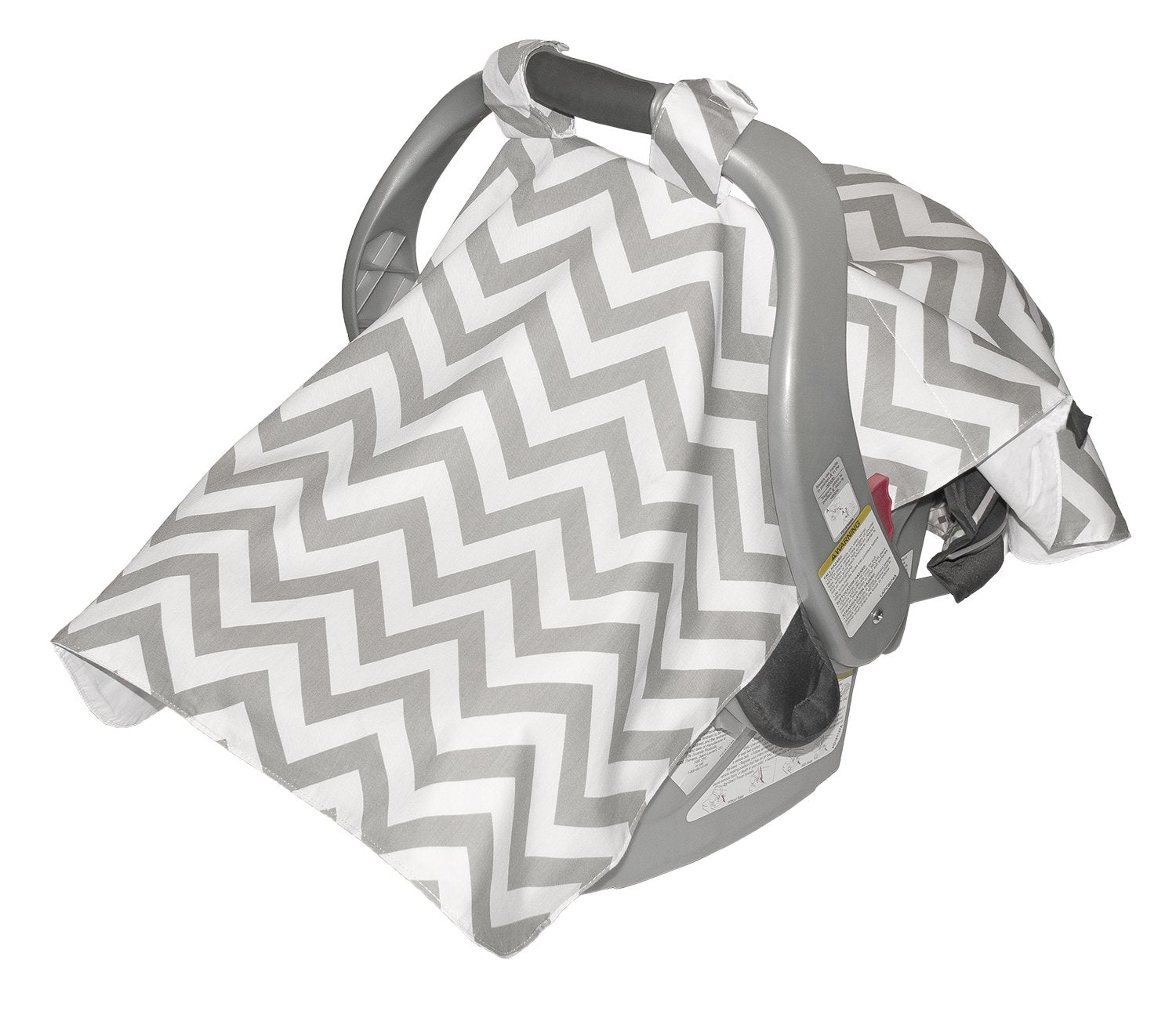 Jolly Jumper Infant Car Seat Veil, Chevron Grey, One Size