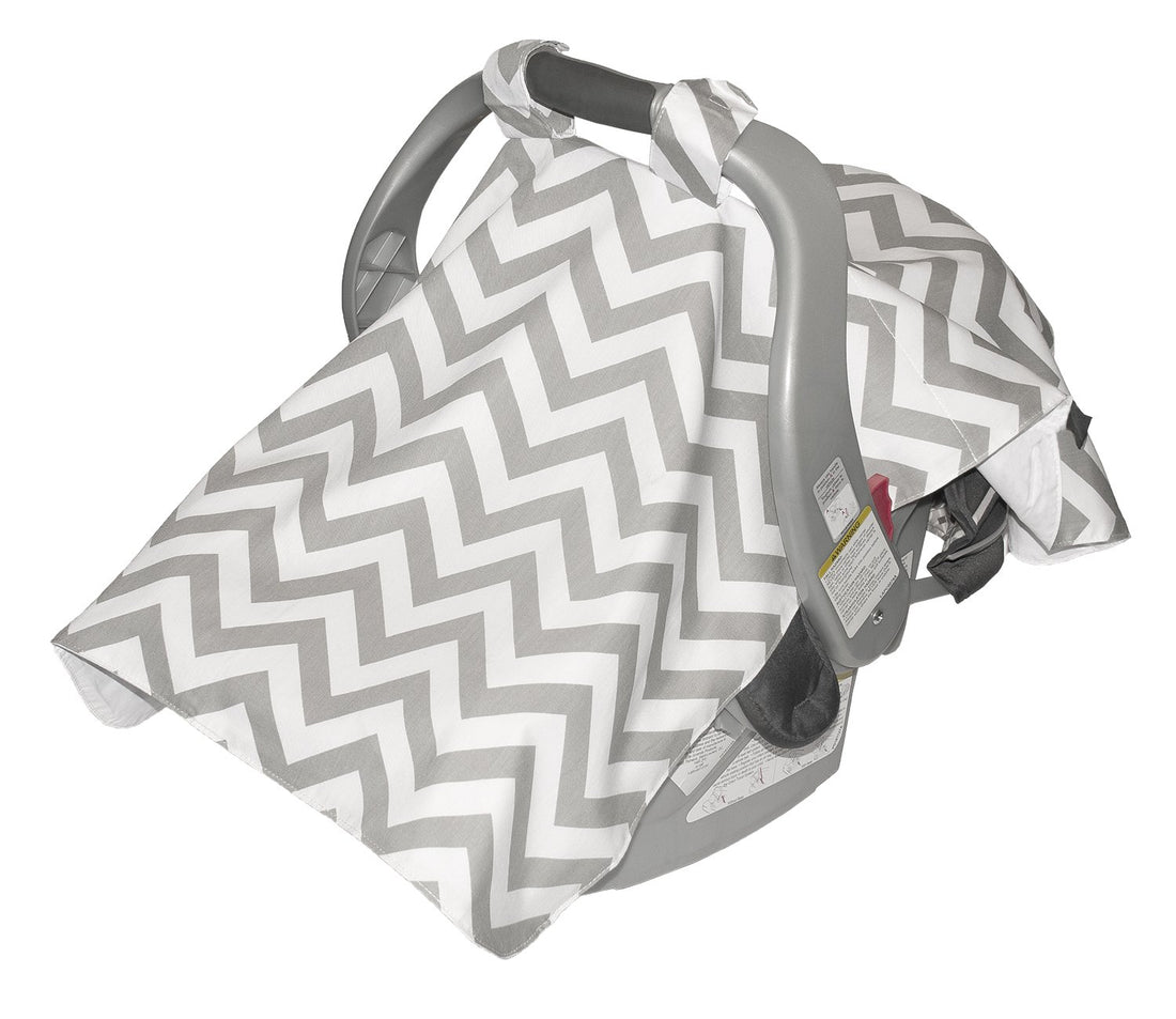 Jolly Jumper Infant Car Seat Veil, Chevron Grey, One Size