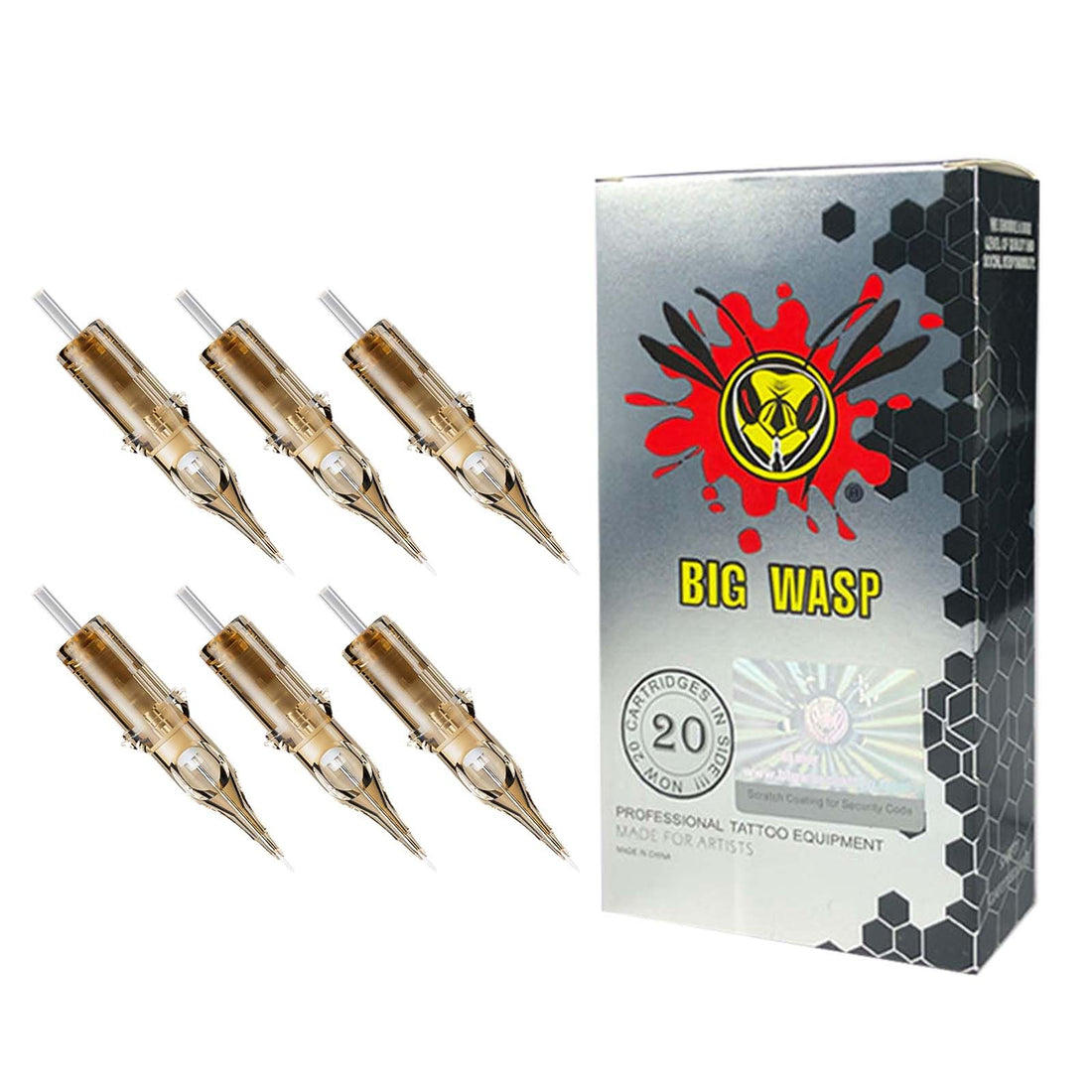 1007Rl: Bigwasp #10 Bugpin 7Rl Tattoo Needle Cartridges 7 Round Liner 20Pcs (Generation 3)