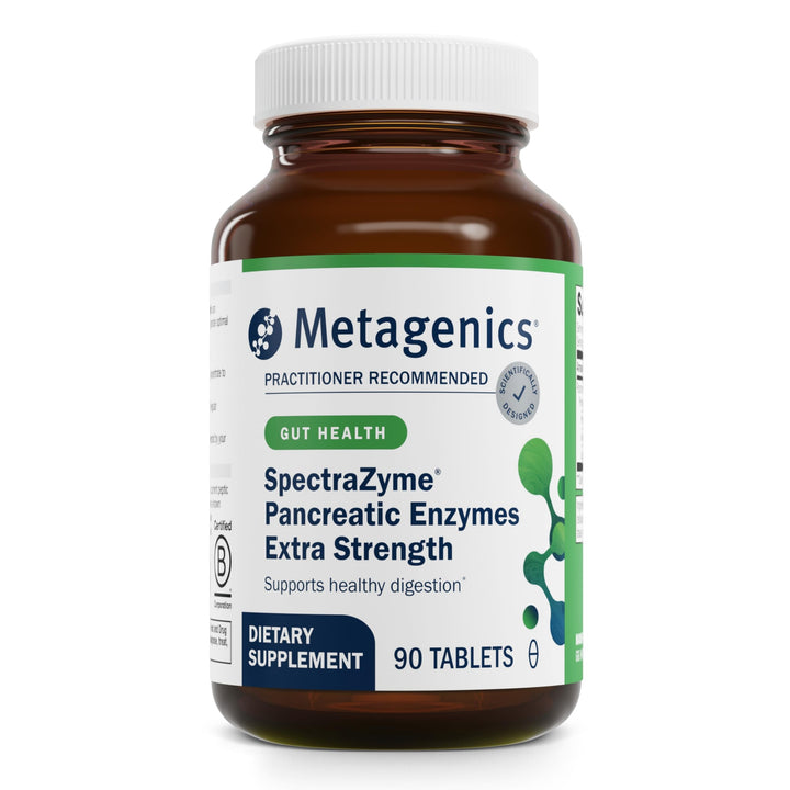 Metagenics SpectraZyme Pancreatic Enzymes Extra Strength - Bioactive Pancreatic Enzymes for Digestive Support* - 90 Servings
