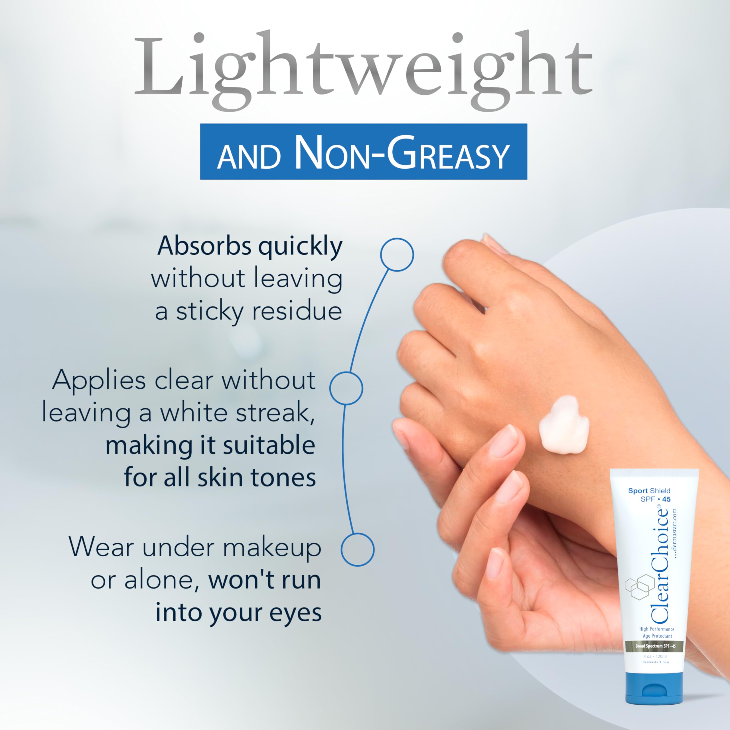 Clear Choice-Sport Shield Sunscreen THE BEST NATURAL SUNSCREEN FOR YOUR FACE. Best Face SPF+ Lotion , Blended w/HYALURONIC ACID BLENDED WITH ZINC. WATERPROOF BROAD SPECTRUM