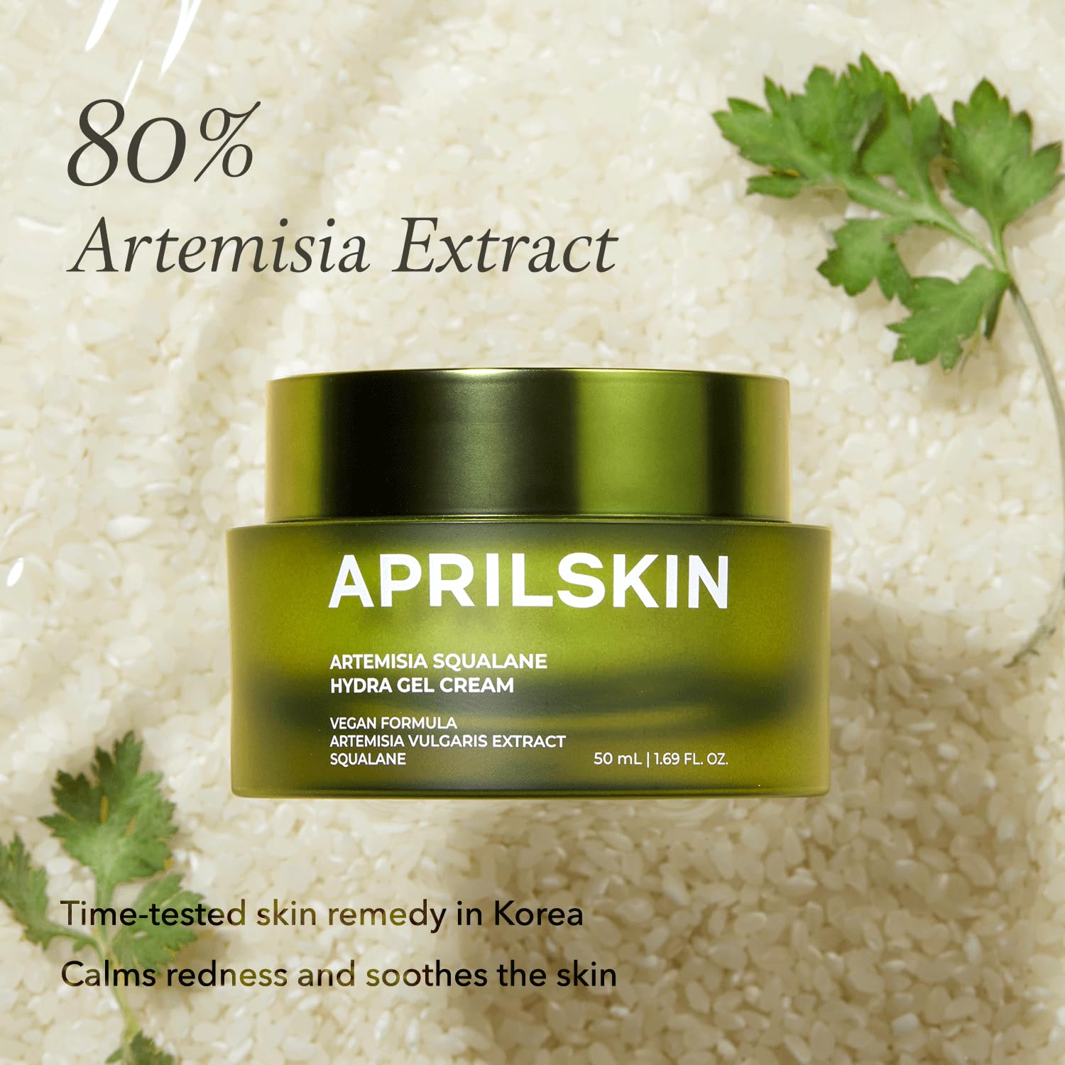 APRILSKIN Artemisia Squalane Hydra Gel Cream | Dry, Sensitive, Acne-Prone Skin | Vegan, Cruelty Free, Low pH, Soothing & Firming up | 50 ml | No sulfates and Artificial Fragrance