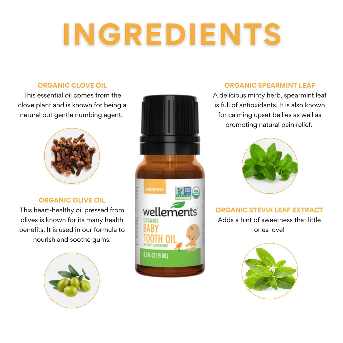 Wellements Baby Tooth Oil, .05 Oz
