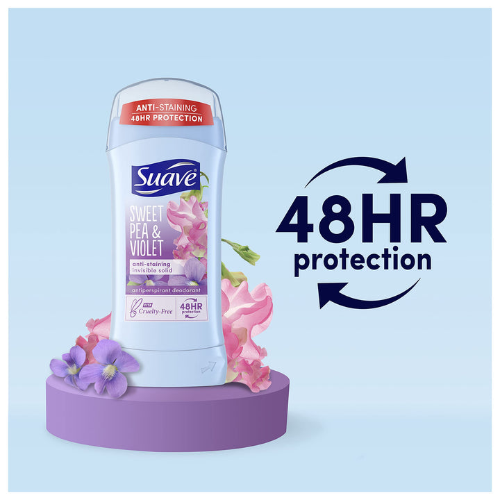 Suave Invisible Solid Anti Perspirant & Deodorant Sweet Pea & Violet 2.6 oz.