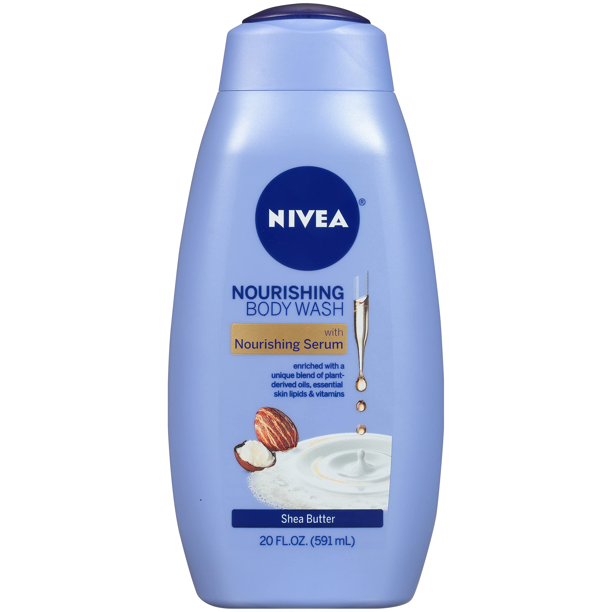 NIVEA Nourishing Shea Butter Care Body Wash - with Nourishing Serum - 20 fl. oz. Bottle