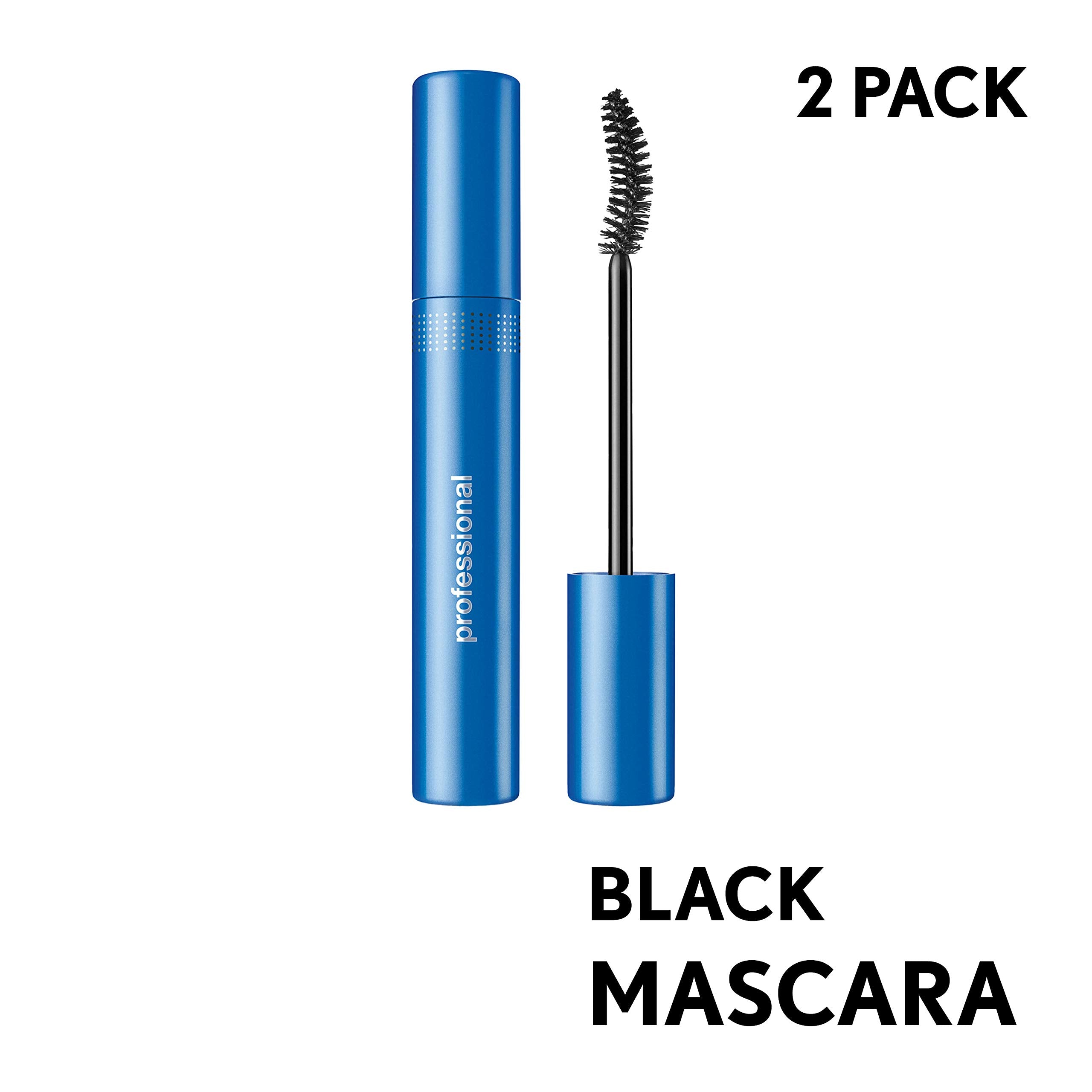 COVERGIRL Professional All-in-one Curved Brush Mascara, Black, 2 Count