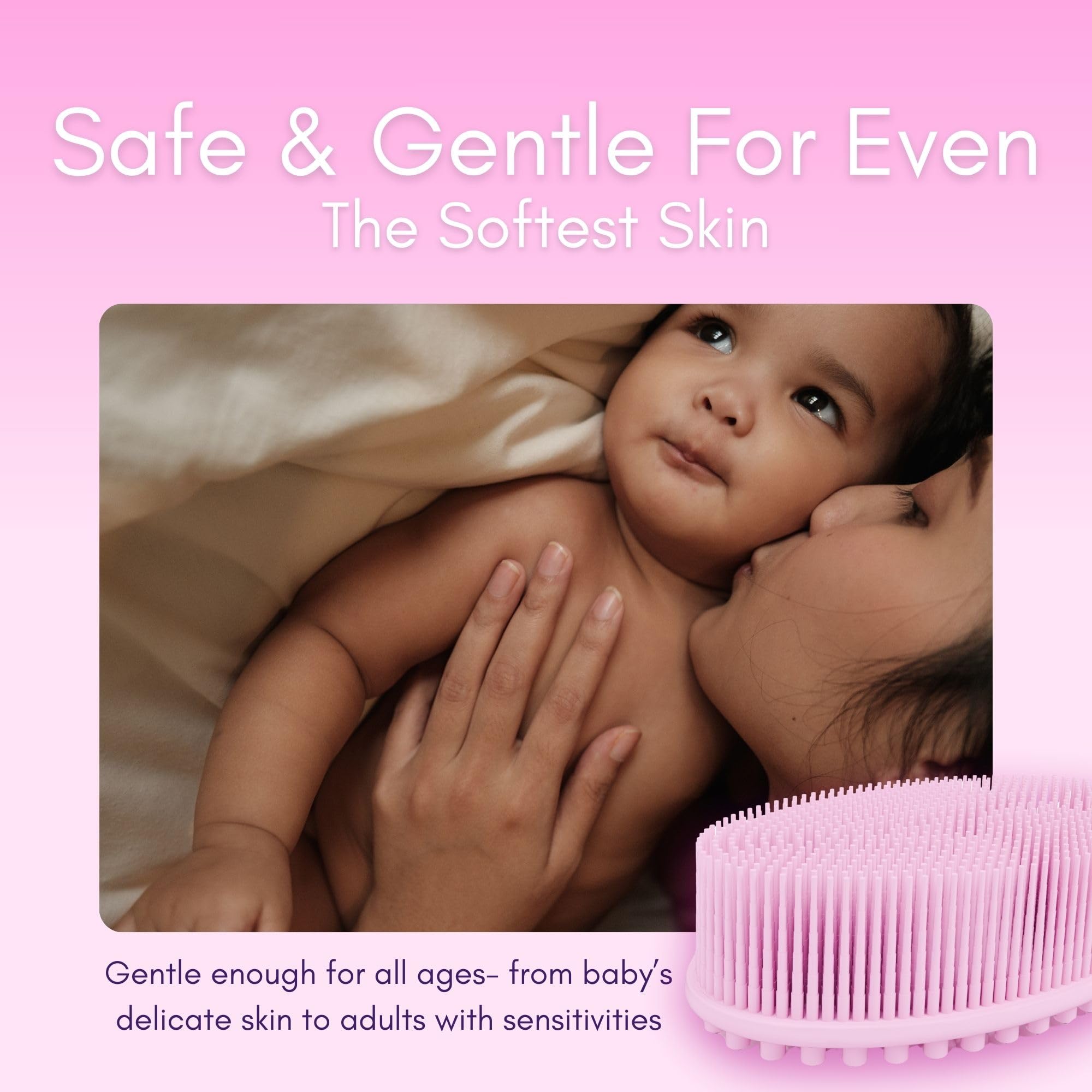 Avilana Body and Face Scrubber Combo – Includes Dual-Sided Body Scrubber and Gentle Face Scrubber – Hygienic, Long-Lasting, and Gentle for Body and Face