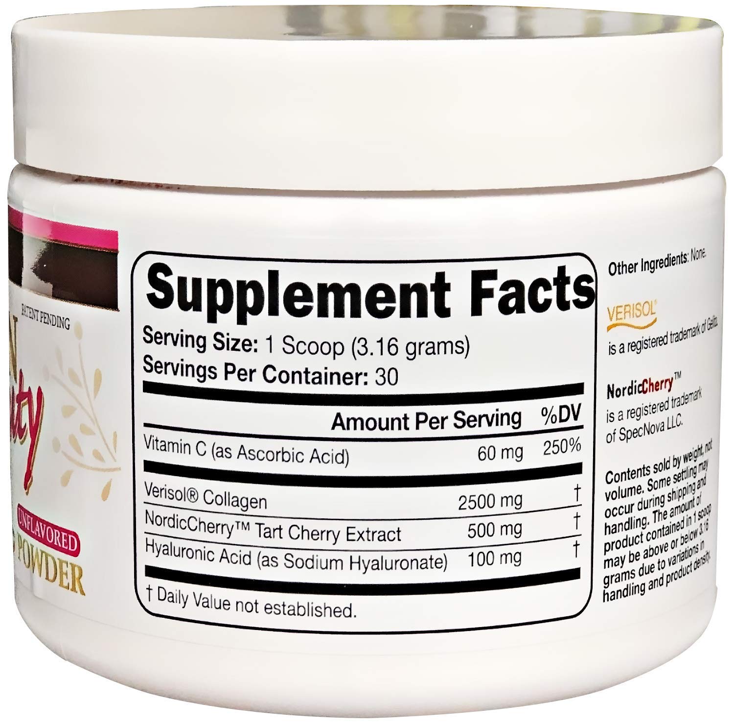 Collagen Beauty Powder™ By Suzy Cohen (3.3 oz) Anti Aging Hydrolyzed Protein Collagen Powder Type I and III for Supple Skin, Shiny Hair & Strong Nails- Unflavored Powder Drink with Verisol- Made in US