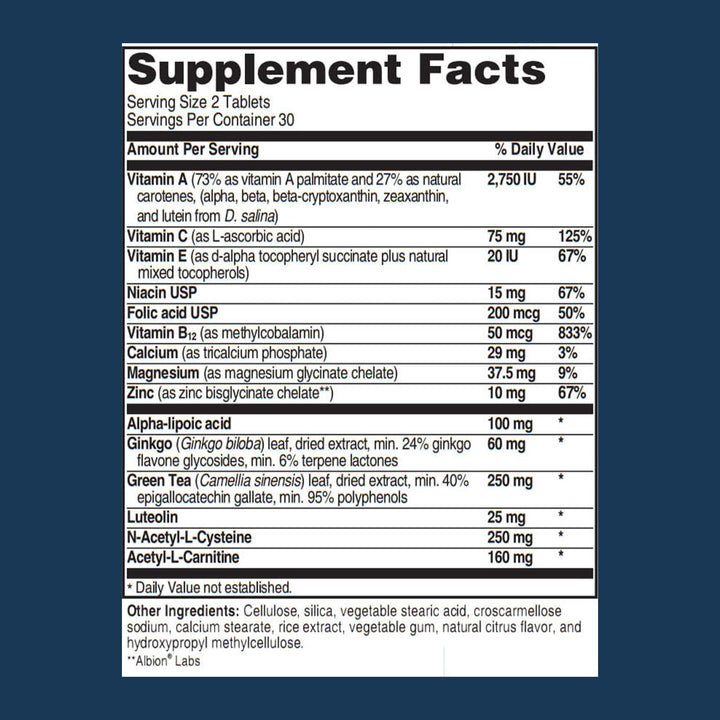 Advanced Bionutritionals – Advanced Hearing Formula Supplement, Ear Health Vitamins, Support Auditory Nerve Function, Multivitamin with Vitamins A, C, E, Folic, Calcium, Magnesium, Zinc (60 Tablets)