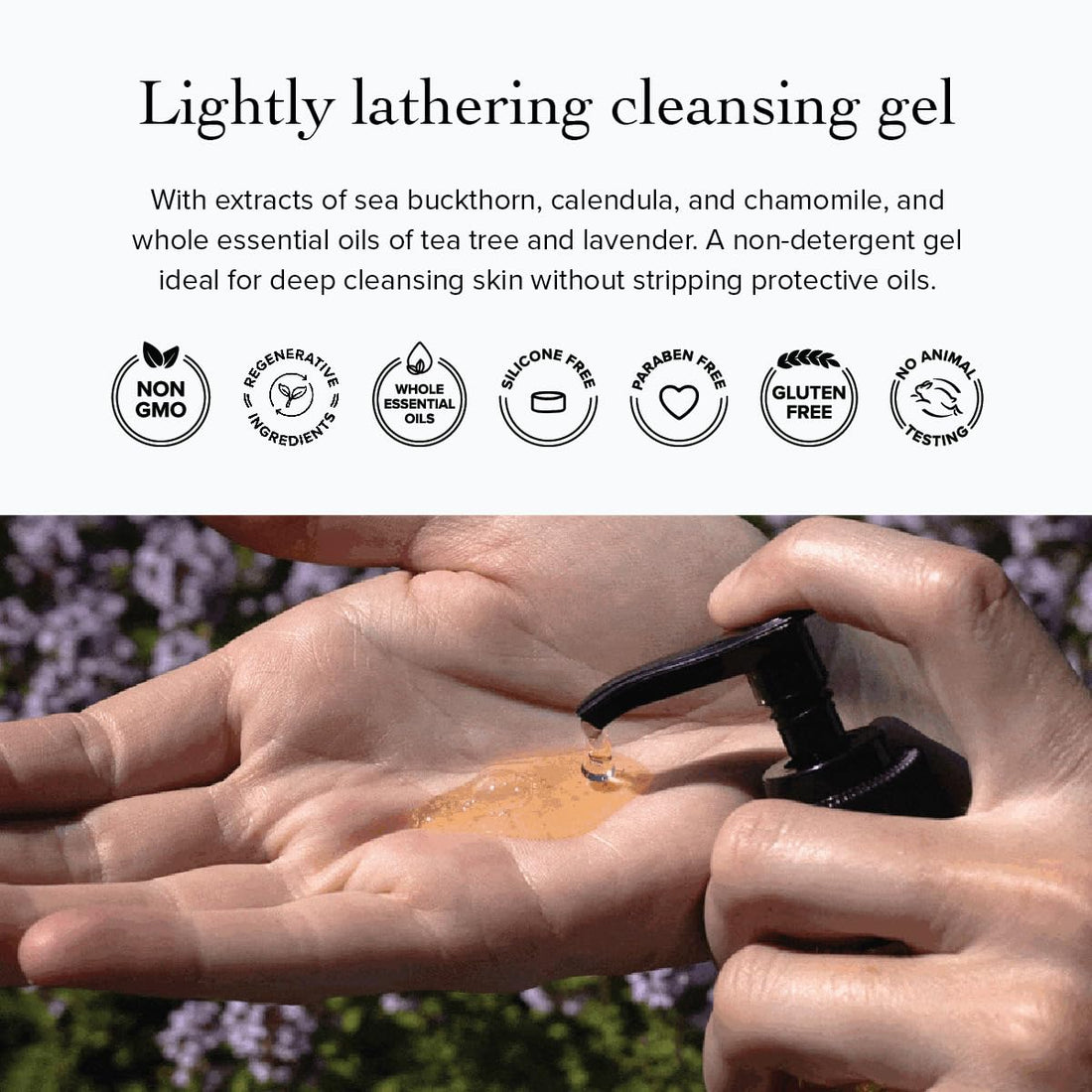 evanhealy Tea Tree Gel Cleanser | Cleansing Gel with Organic Lavender | Non-Detergent Gel for Face & Body | All Skin Types