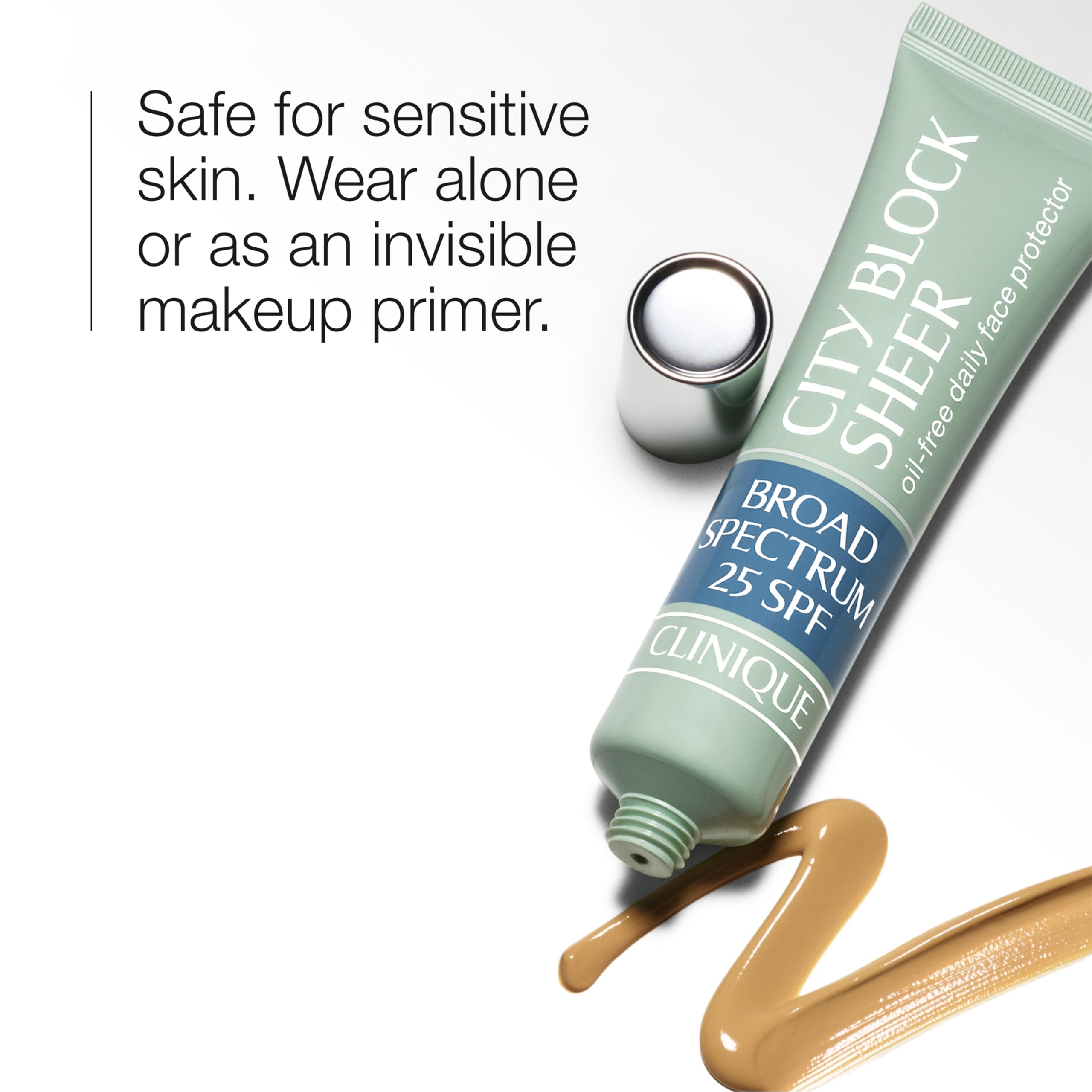 Clinique City Block Sheer Oil Free Daily Face Protector Broad Spectrum SPF 25 | Lightweight + Safe For Sensitive Skin, 1.4 Fl Oz