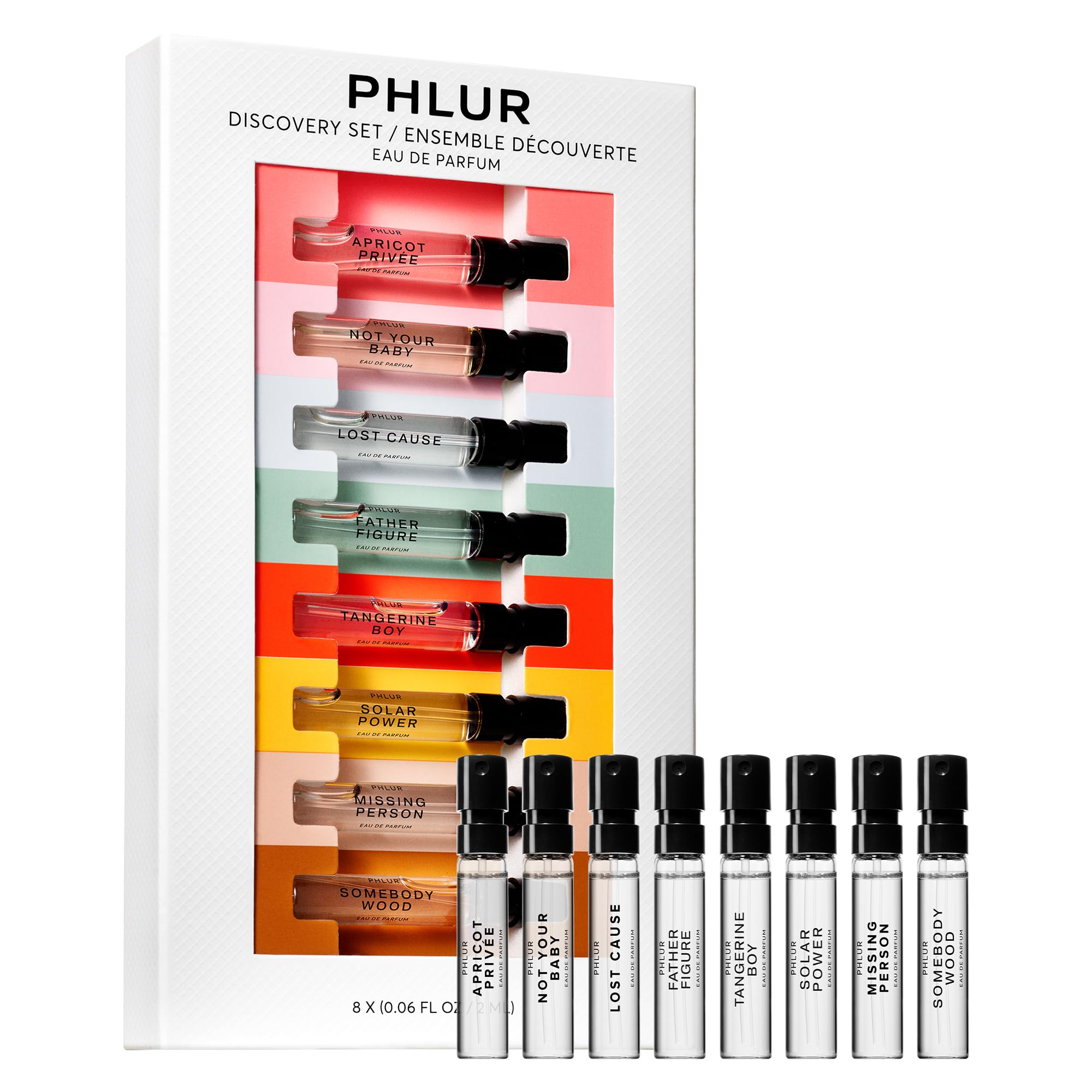 PHLUR Fragrance Discovery Kit - 8-Piece Perfume Sample Bottles Set - 2mL Mini Perfume Fine Fragrance Samples (8 x 2mL)