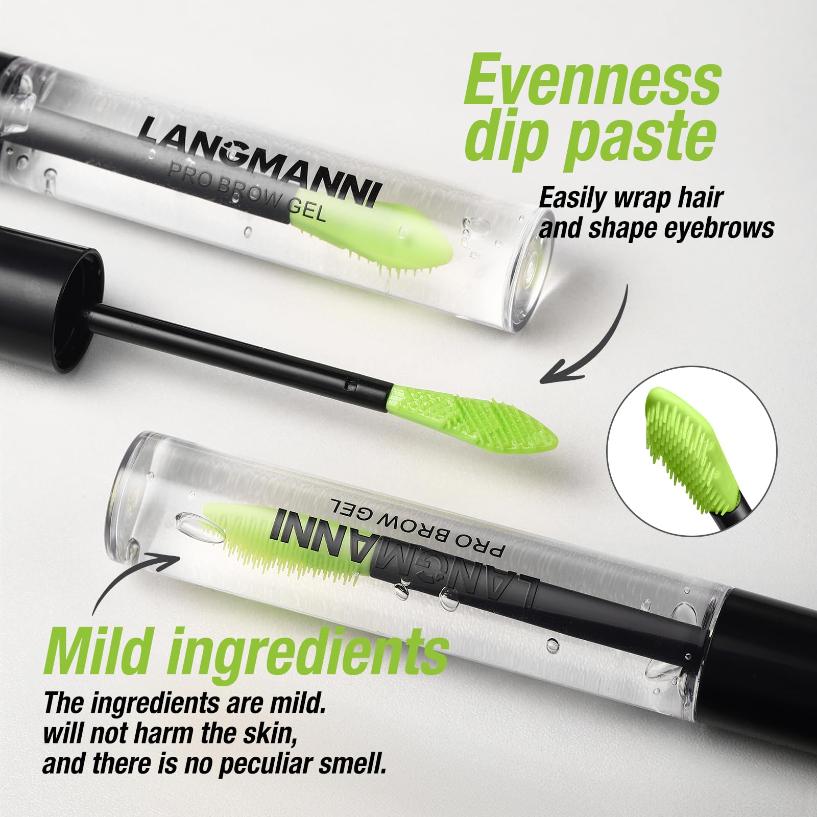 Jolilab 3 Pcs Clear Eyebrow Setting Gel, Brow Fix Gel Lock Brow Glue Eyebrow Shaping Gel Lightweight Waterproof And Sweat-Proof Eyebrow Repair Liquid Brows Styling for Natural Brows Beauty(3 Count)