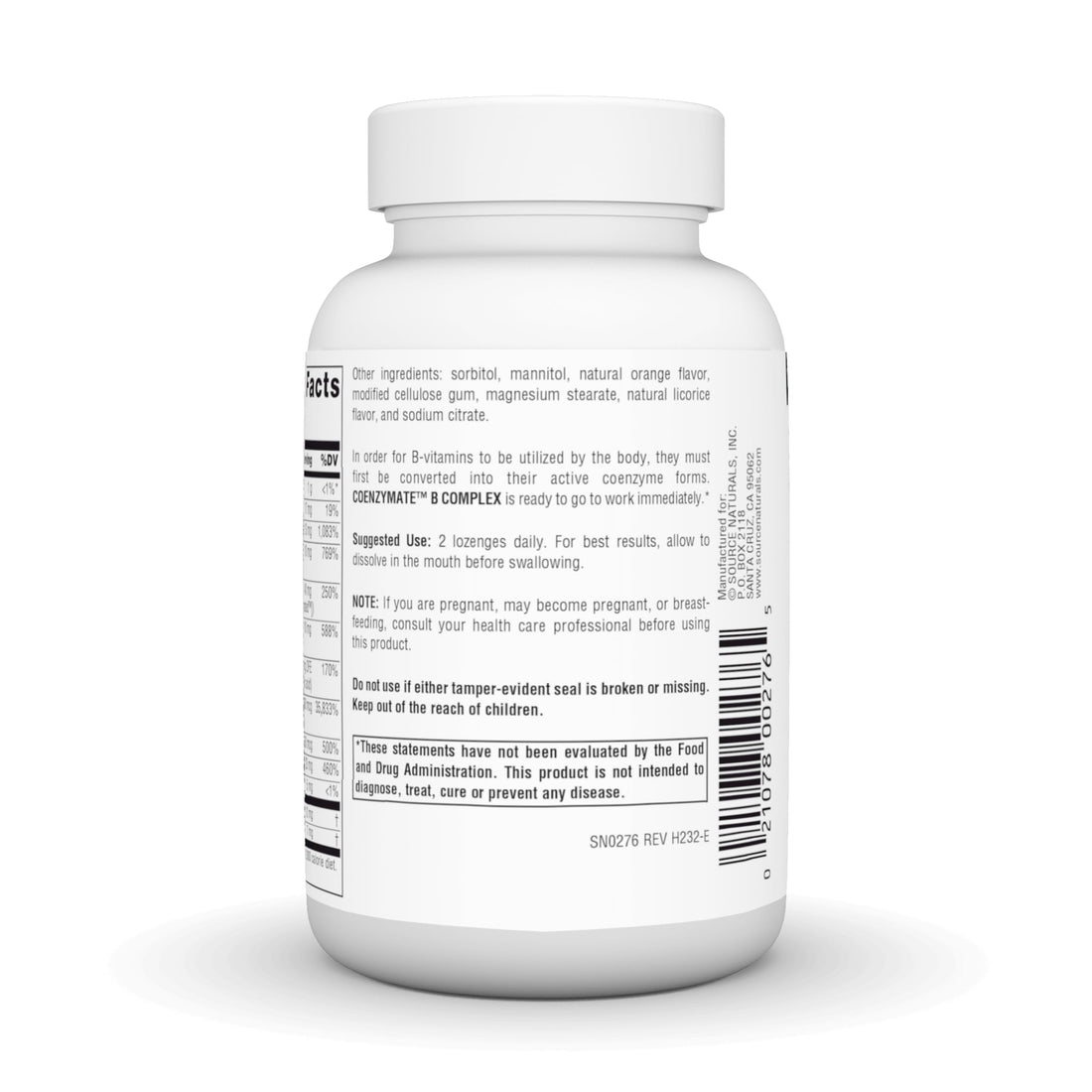 Source Naturals Coenzymate B Complex - Orange Flavor That Melts in Mouth - B Vitamins - 120 Lozenges