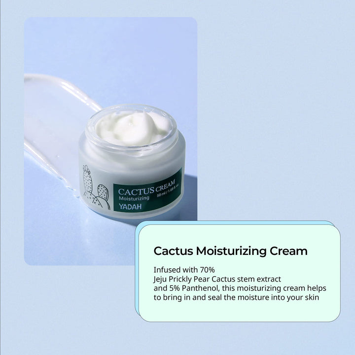 YADAH Cactus Cream 1.69 Fl.Oz. ââ‚¬â€œ Facial Hydrating Moisturizer Forming Moisture Barrier for Sensitive Dry Skin