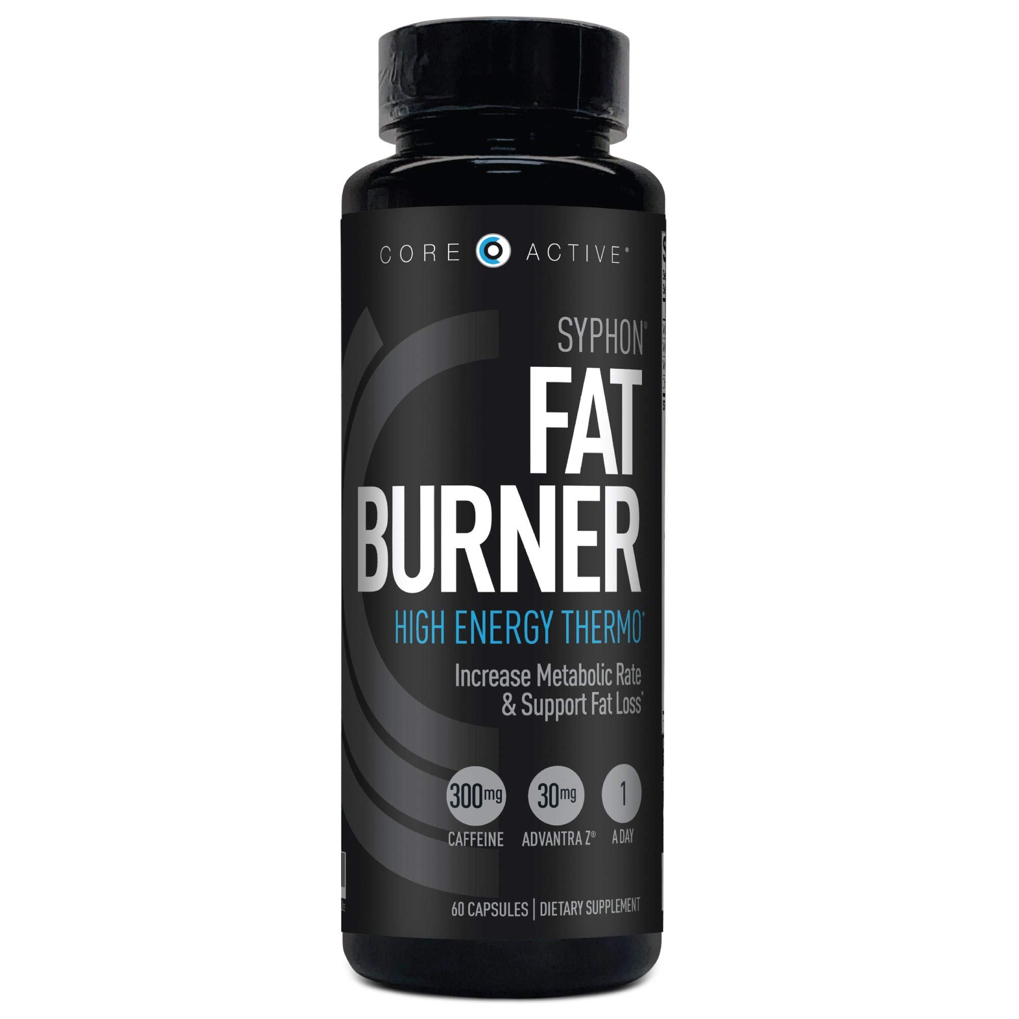 Core Active Syphon Thermogenic Fat Burner for Men, Keto Pills, Advantra Z for Energy, Focus, Appetite Control, Increase Metabolism Muscle Toning Supplements, Weight Loss Pills for Women - 60 Capsules