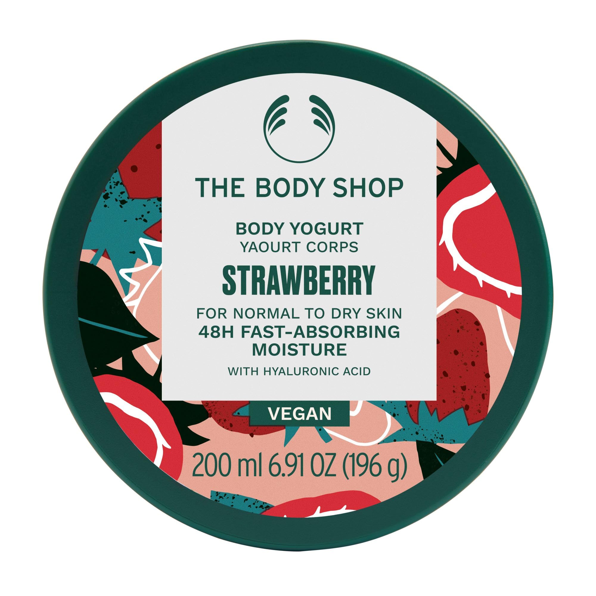 The Body Shop Strawberry Body Yogurt, 48hr Moisturizer, 100% Vegan, 6.91 Fl.Oz